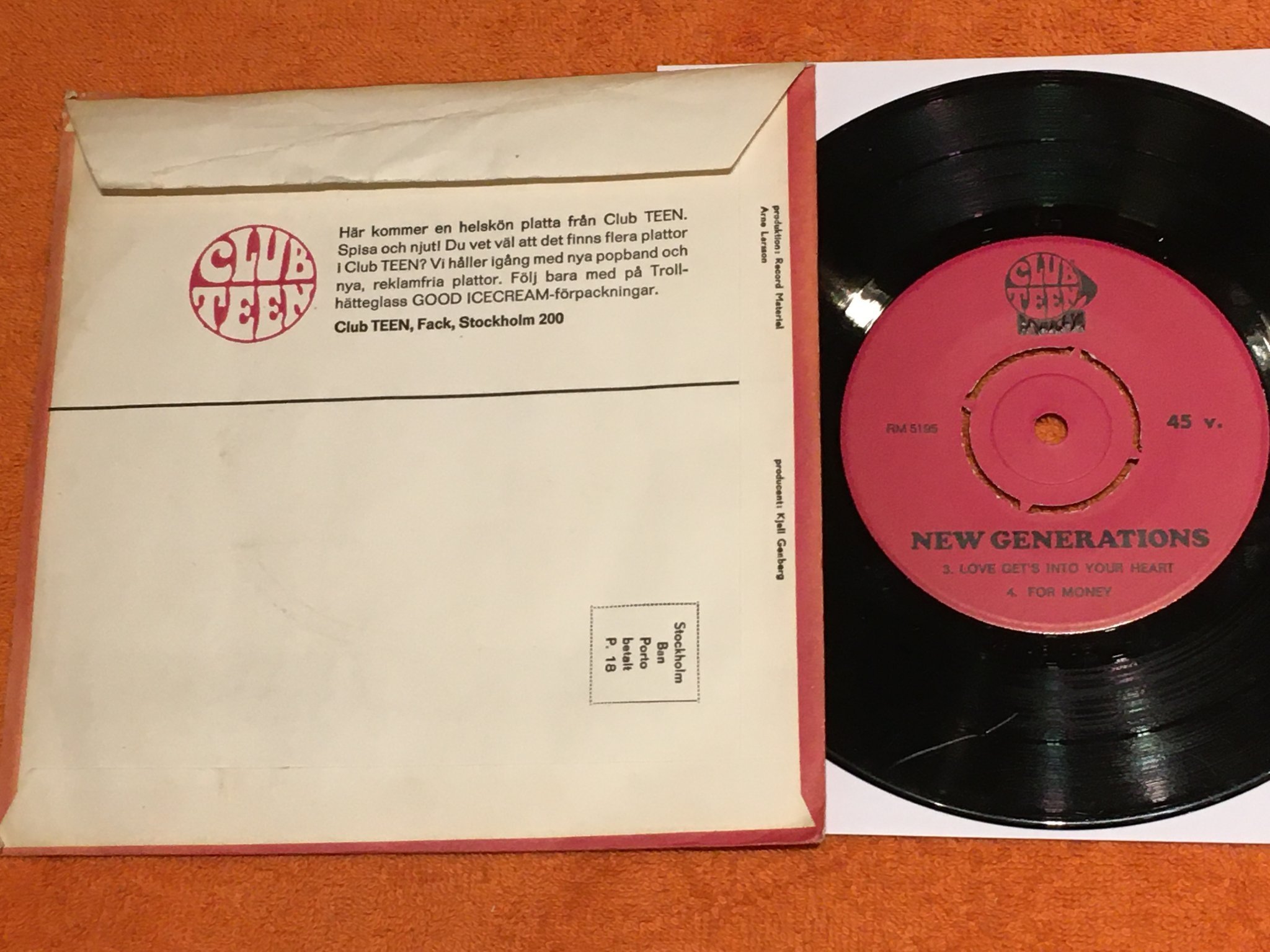 Omslagsbild för skivan NEW GENERATIONS going around me 7”ep CLUB TEEN RM 5194 svår!