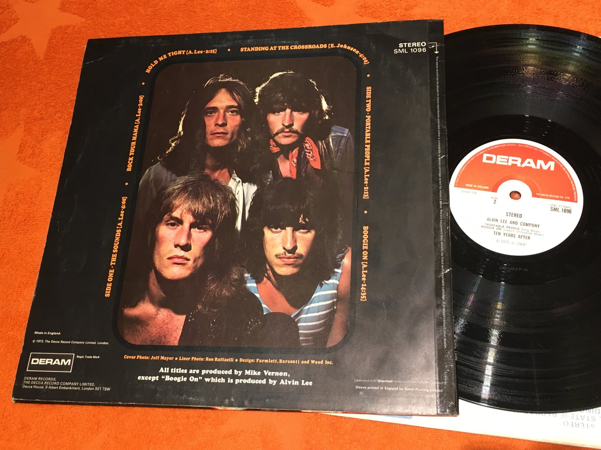 Omslagsbild för skivan TEN YEARS AFTER Alvin Lee and company LP UK DERAM SML 1096 
