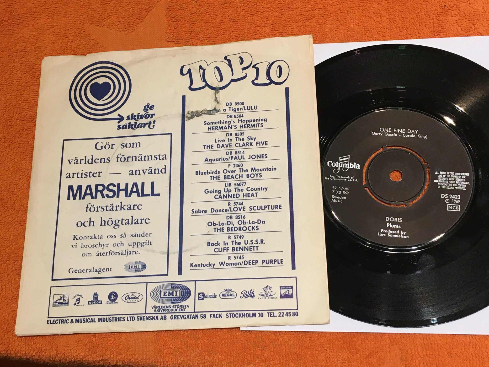 Omslagsbild för skivan DORIS wouldn’t that be groovy 7”single -67 Swe COLUMBIA DS 2423