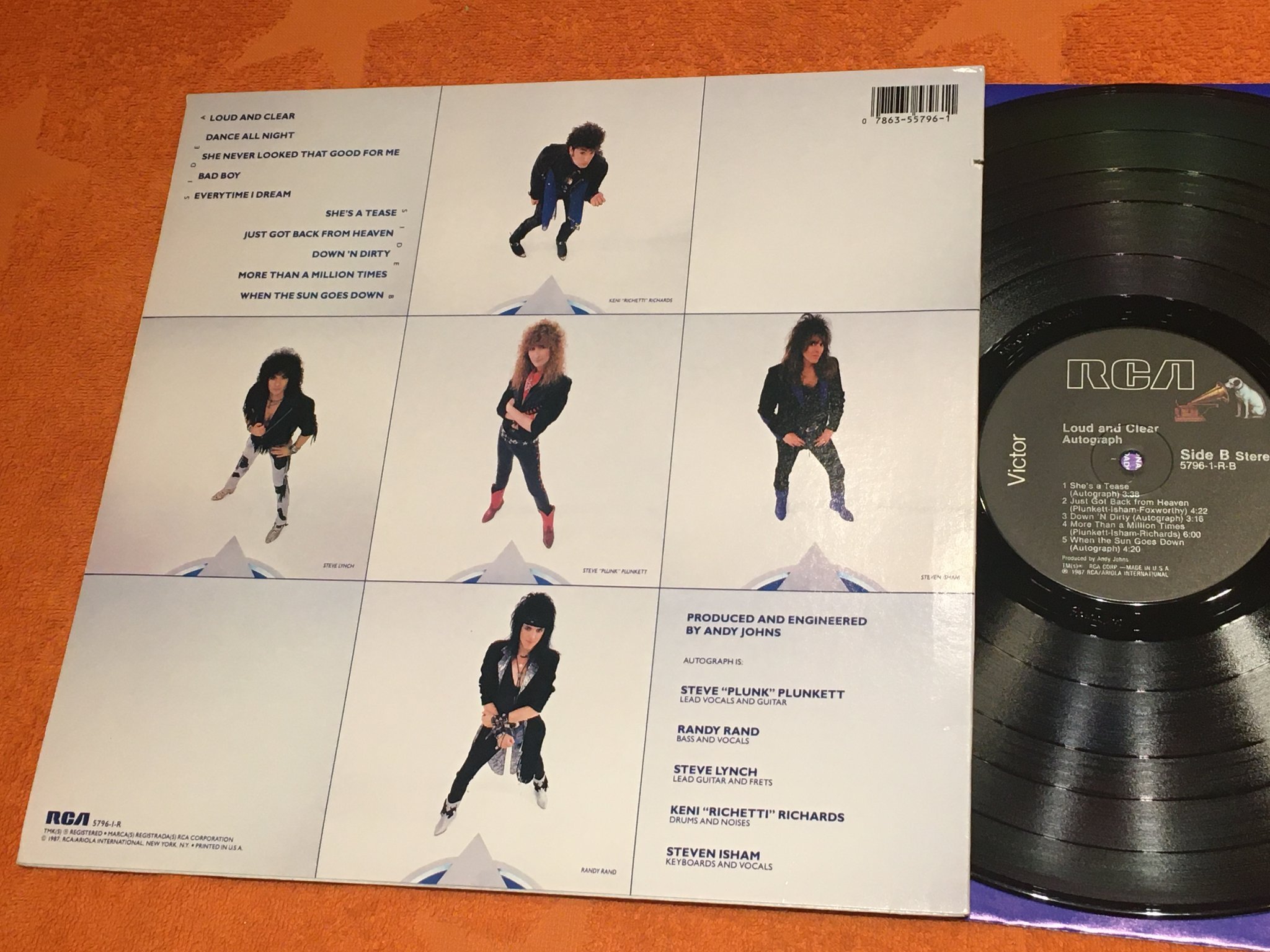 Omslagsbild för skivan AUTOGRAPH Loud And Clear LP -87 US rca 5796-1-r