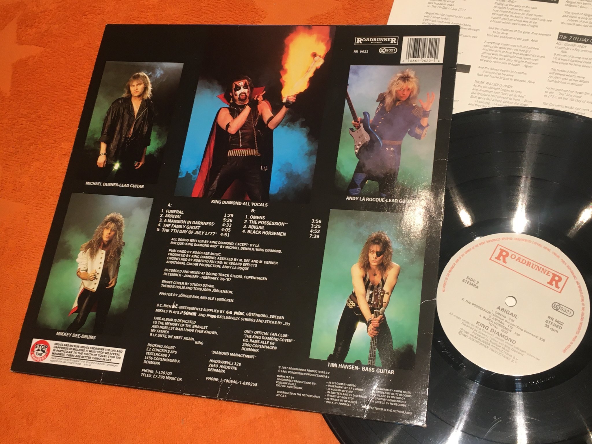 Omslagsbild för skivan KING DIAMOND abigail LP -87 ROADRUNNER RR 9622