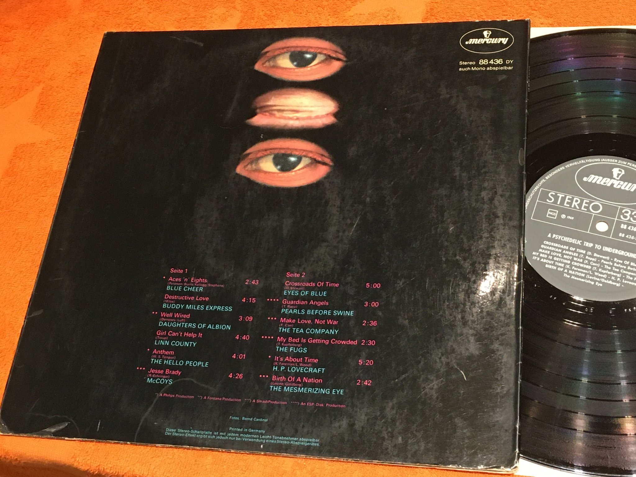 Omslagsbild för skivan V/A a psychedelic trip to underground LP -69 Ger MERCURY 88 436 DY