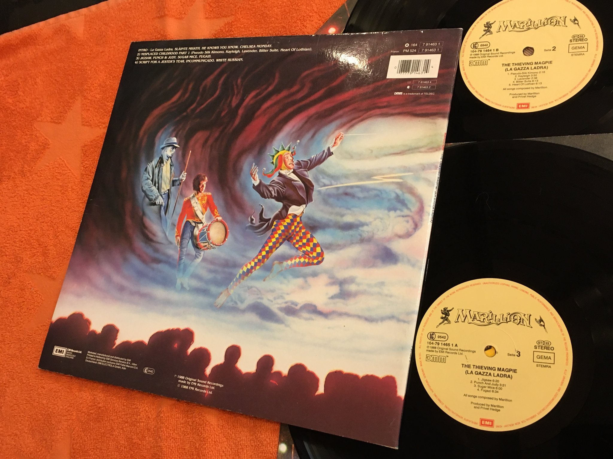 Omslagsbild för skivan MARILLION the thieving magpipe 2xLP -88 EMI 164-7914651