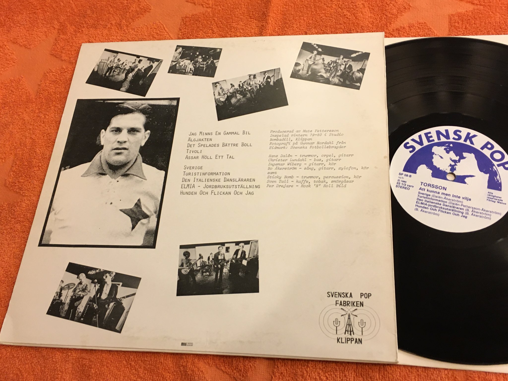 Omslagsbild för skivan TORSSON att kunna men inte vilja LP -80 Swe SVENSK POP SP 08