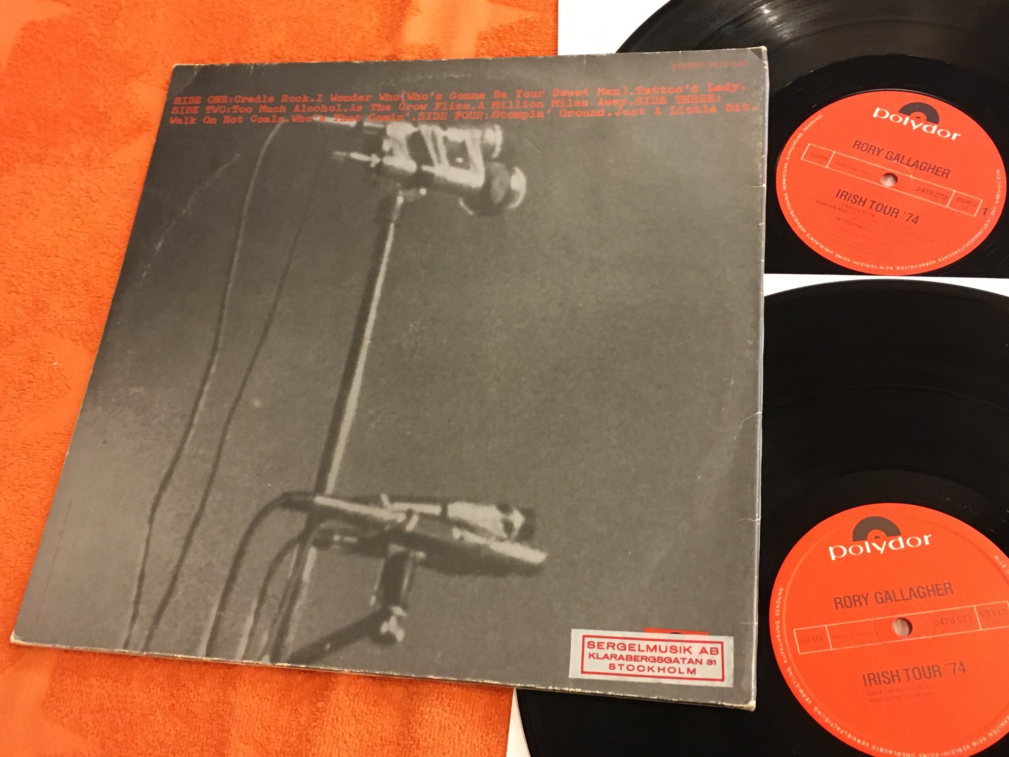 Omslagsbild för skivan RORY GALLAGHER Irish tour '74 2xLP Ger POLYDOR 2478071 