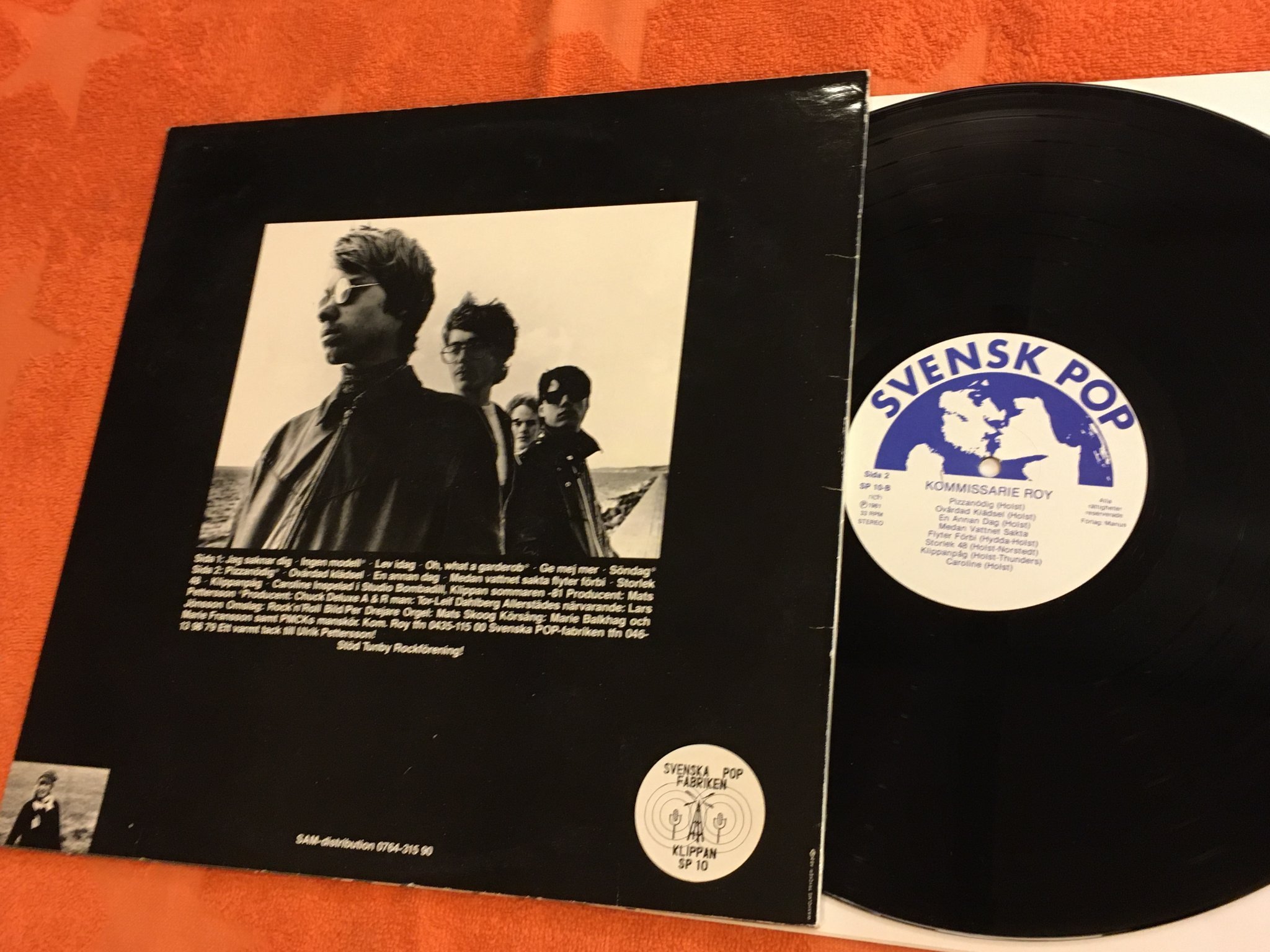 Omslagsbild för skivan KOMMISSARIE ROY s/t LP -81 Swe SVENSK POP SP-10