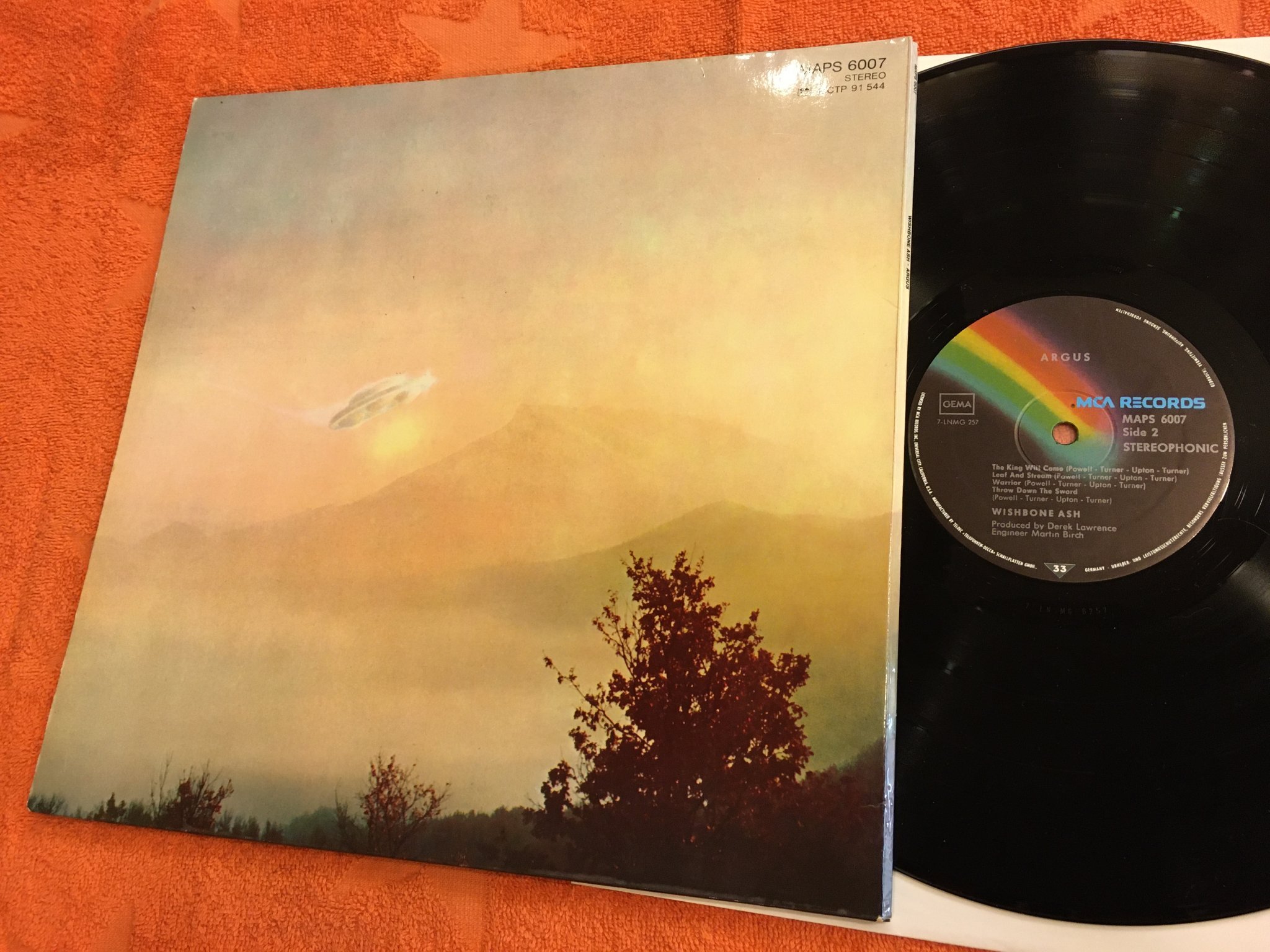 Omslagsbild för skivan WISHBONE ASH argus LP Ger MCA MAPS 6007 