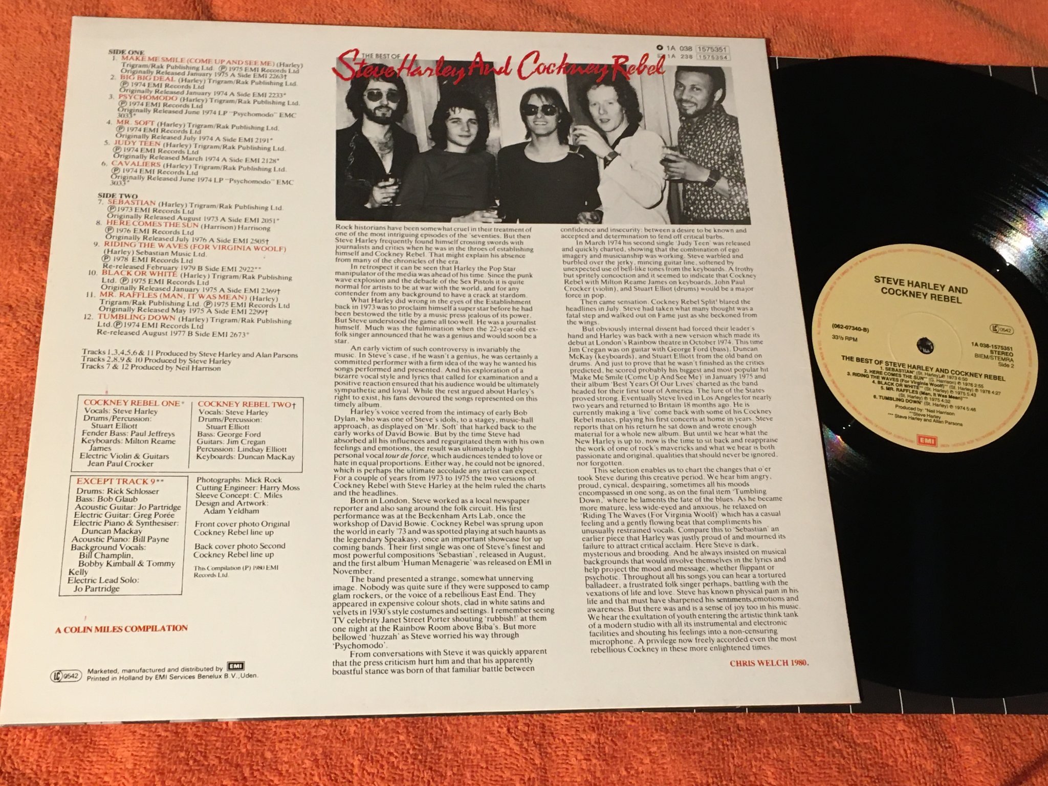 Omslagsbild för skivan STEVE HARLEY & COCKNEY REBEL best of LP EMI 1A 038-1575351