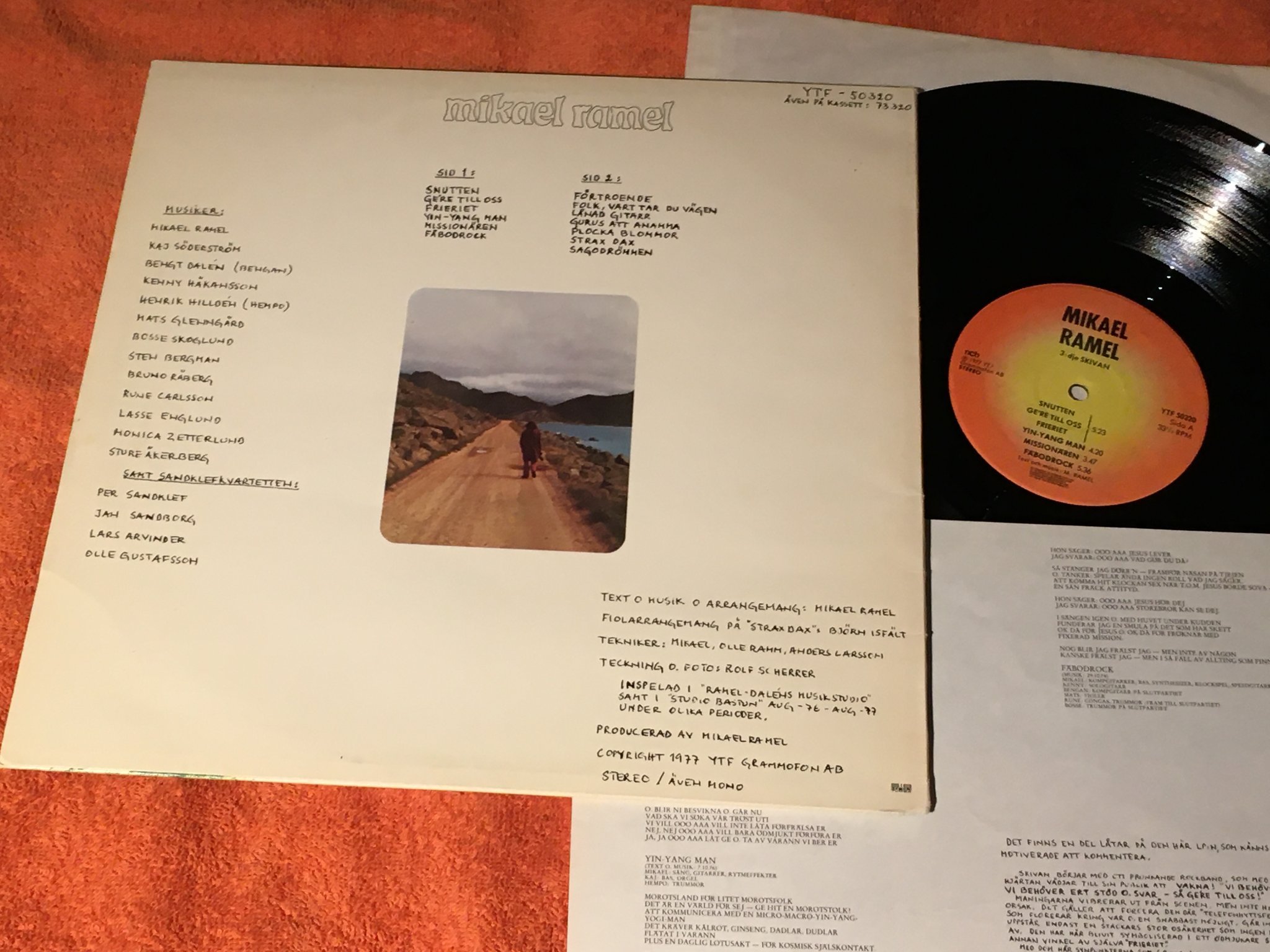 Omslagsbild för skivan MIKAEL RAMEL 3:dje skivan LP -77 Swe YTF 50320