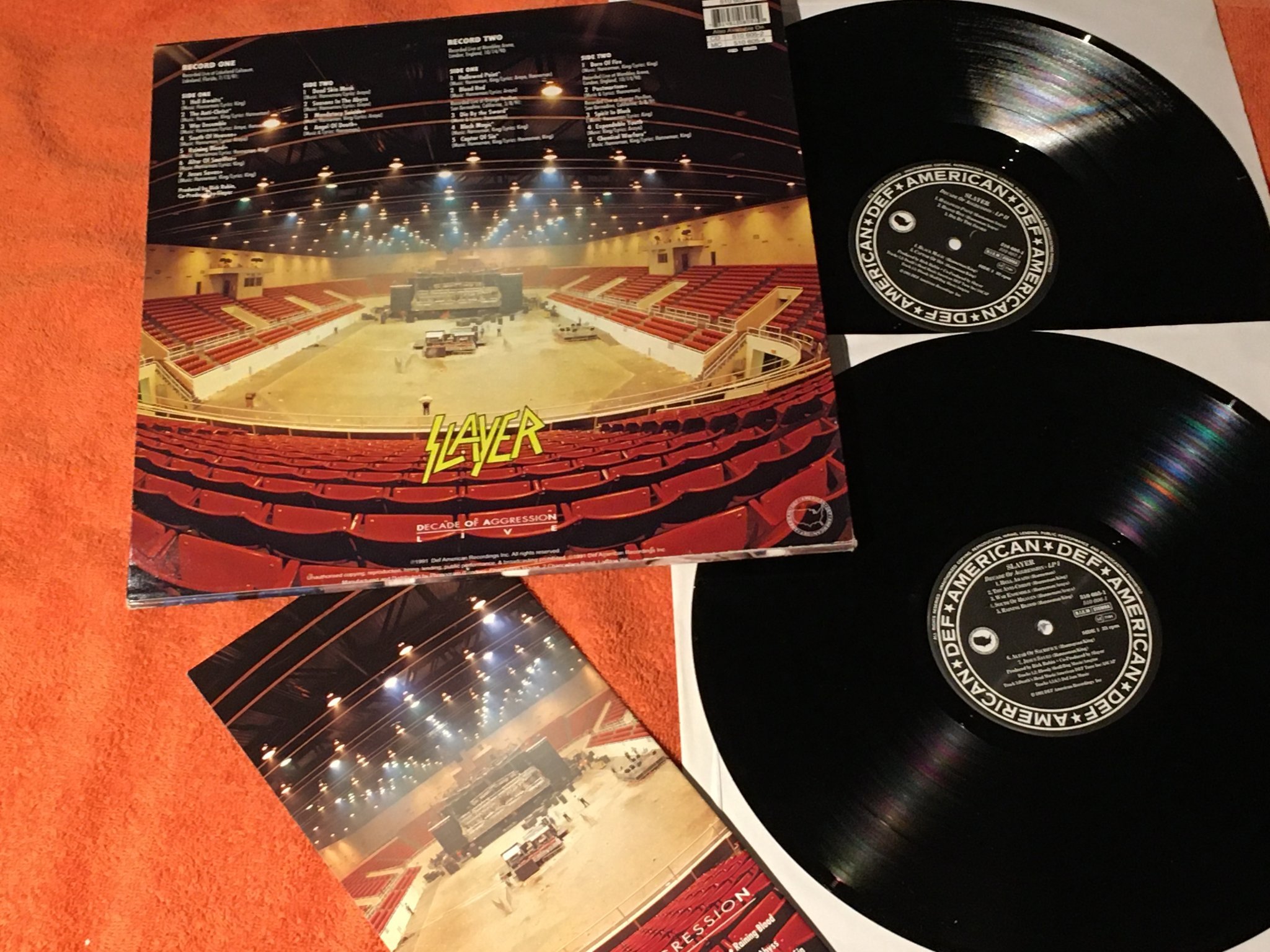 Omslagsbild för skivan SLAYER decade of aggression - live 2xLP -91 DEF AMERICAN 510605-1