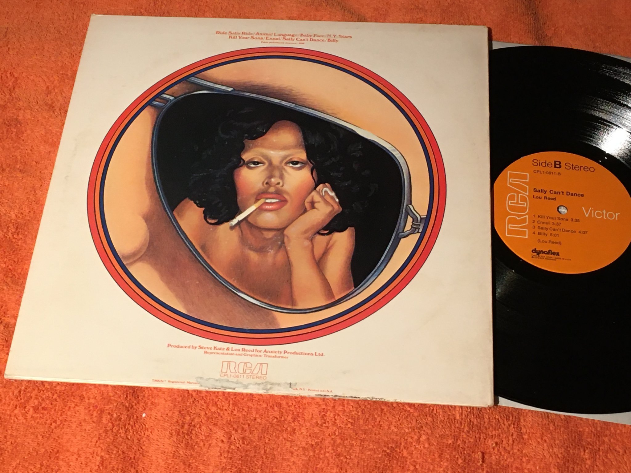 Omslagsbild för skivan LOU REED Sally can’t dance LP -74 US RCA CRL1-0611