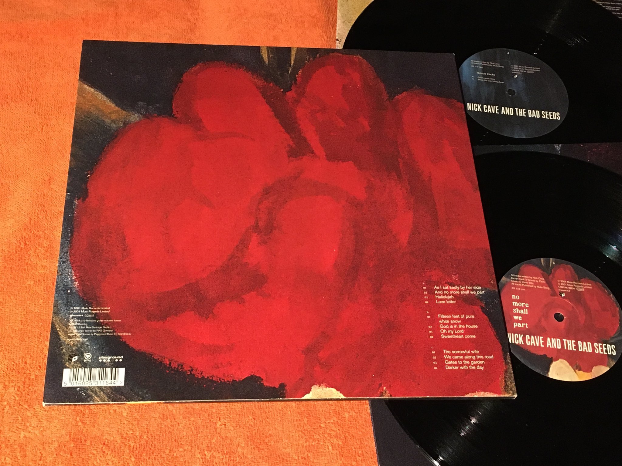 Omslagsbild för skivan NICK CAVE & THE BAD SEEDS no more shall we part 2xLP 2001 