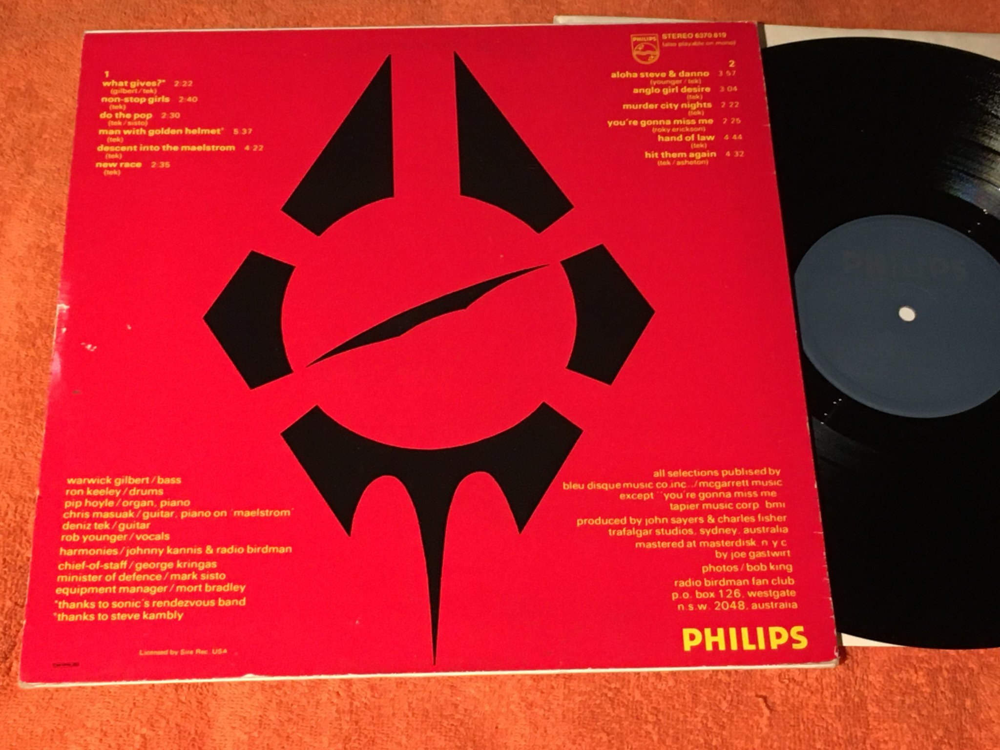 Omslagsbild för skivan RADIO BIRDMAN radios appear LP -78 PHILIPS 6370819 rare Swedish press