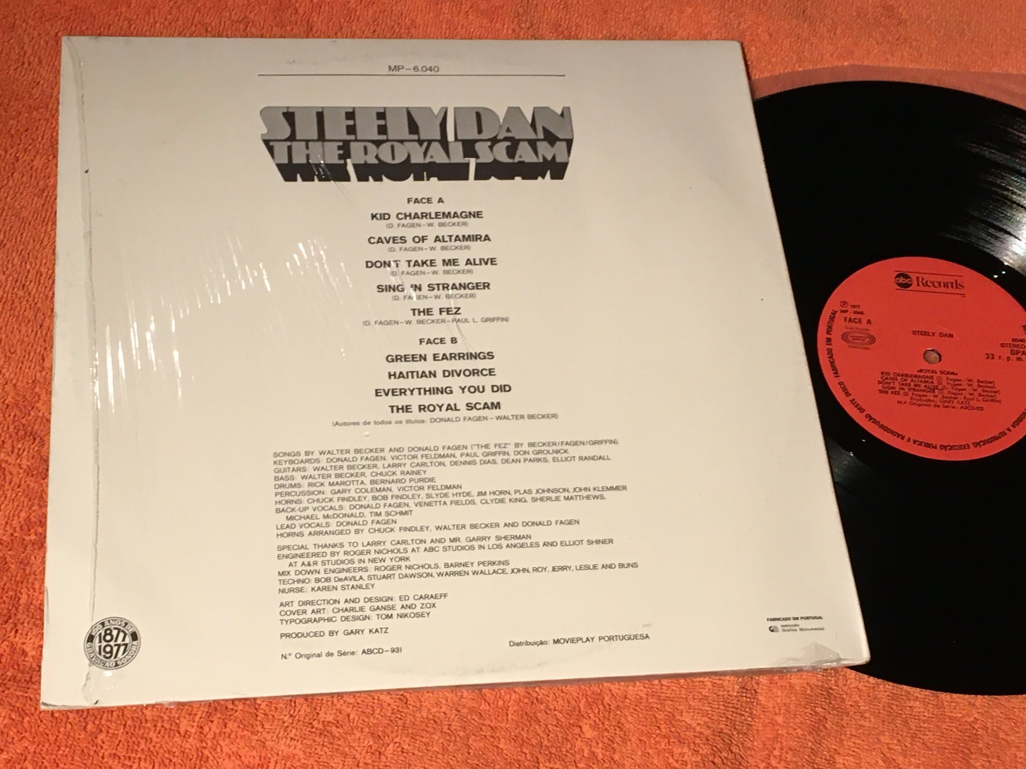 Omslagsbild för skivan STEELY DAN the royal scam LP -77 Portugal ABC MP-6.040