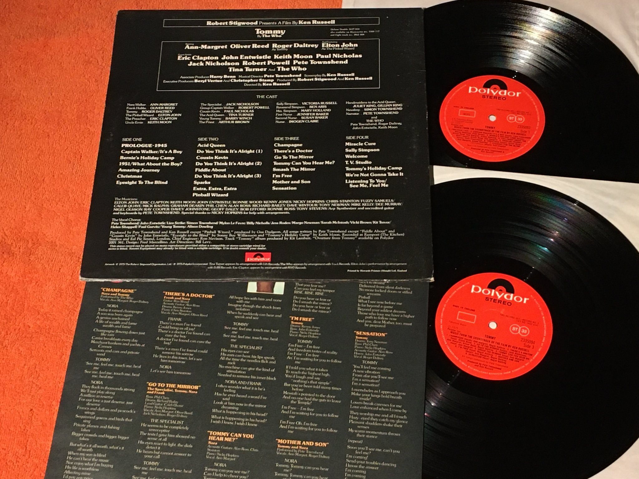 Omslagsbild för skivan VARIOUS Tommy (soundtrack) 2xLP -75 UK POLYDOR 2657 014