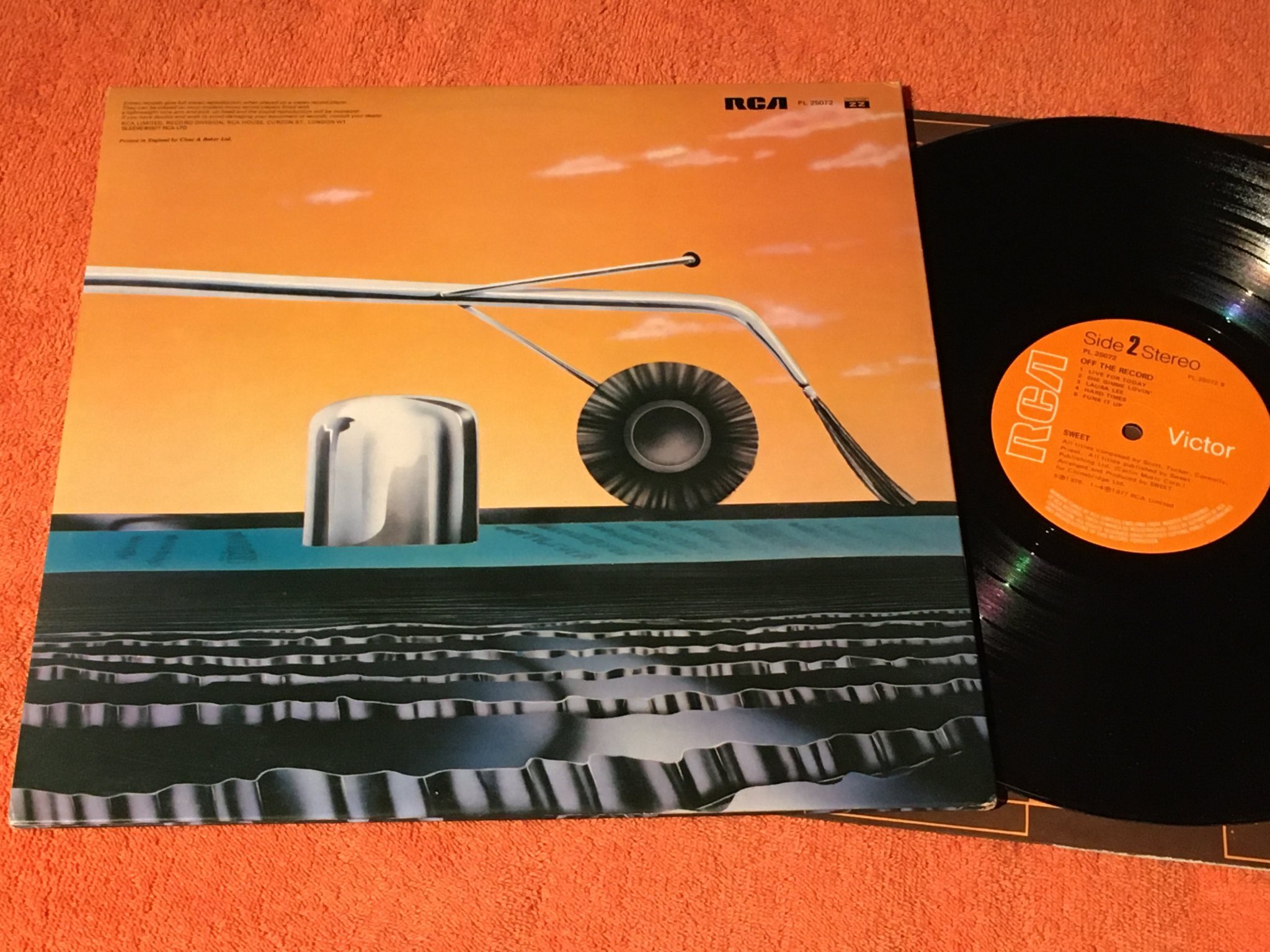Omslagsbild för skivan SWEET off the record LP -77 UK RCA PL 25072