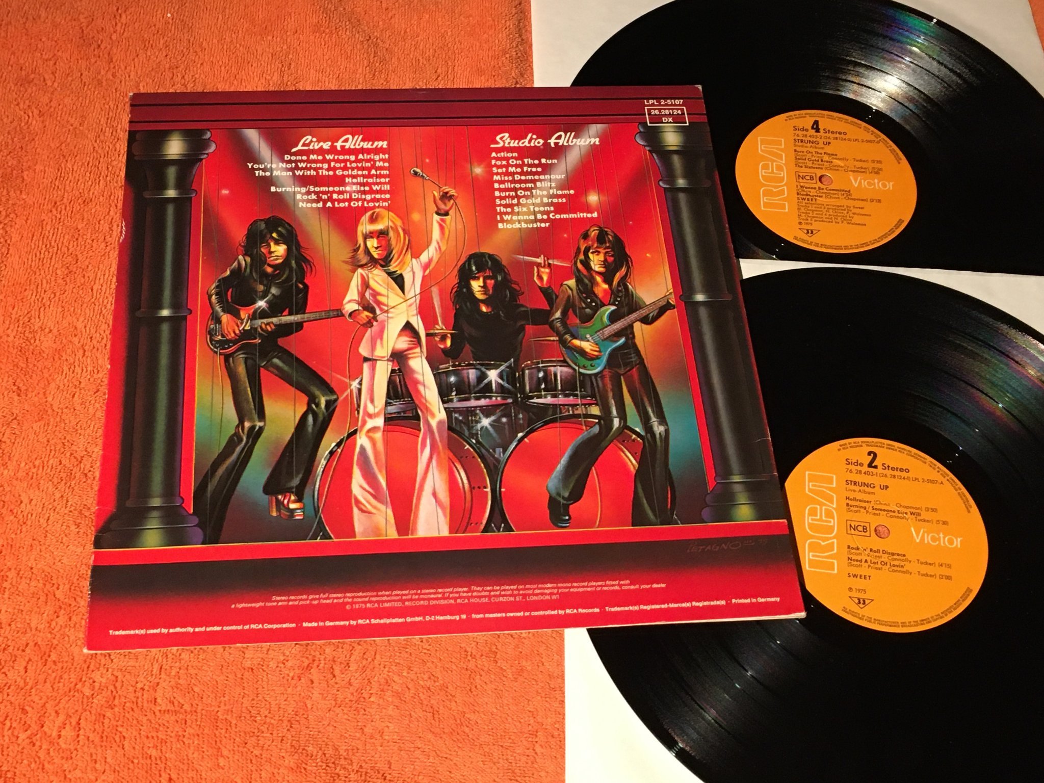 Omslagsbild för skivan SWEET strung up 2xLP -75 Ger RCA 7628403-1