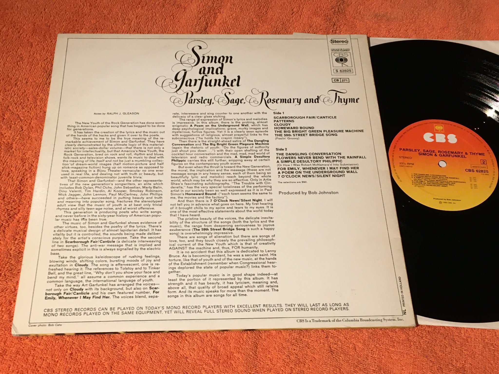 Omslagsbild för skivan SIMON & GARFUNKEL parsley, sage, rosemary & thyme LP CBS 62825