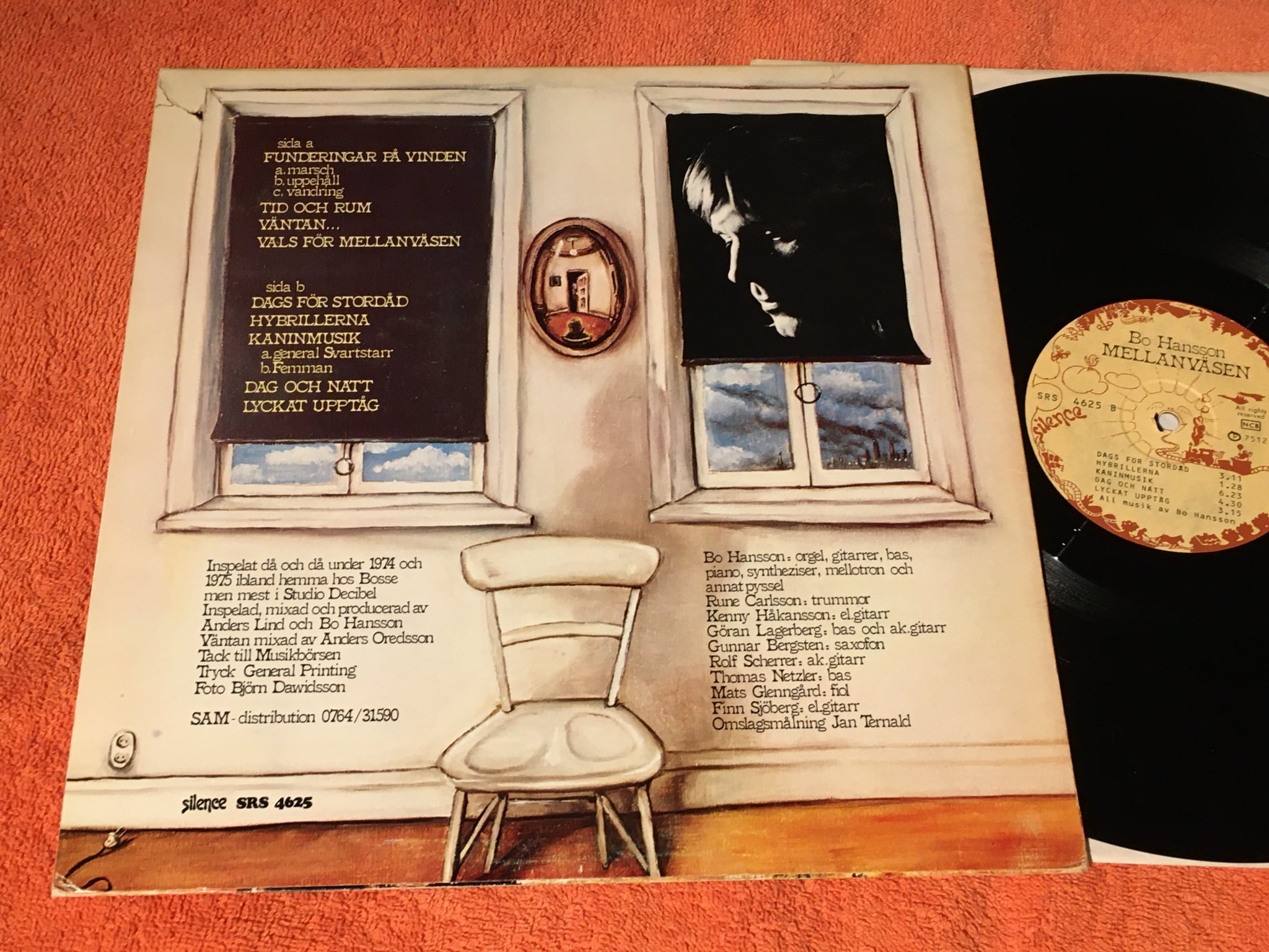 Omslagsbild för skivan BO HANSSON mellanväsen LP -75 Swe SILENCE SRS 4625