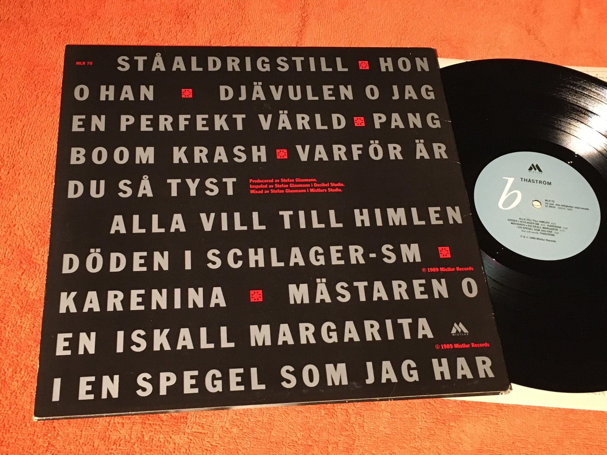 Omslagsbild för skivan THÅSTRÖM s/t LP -89 Swe MISTLUR MLR-70