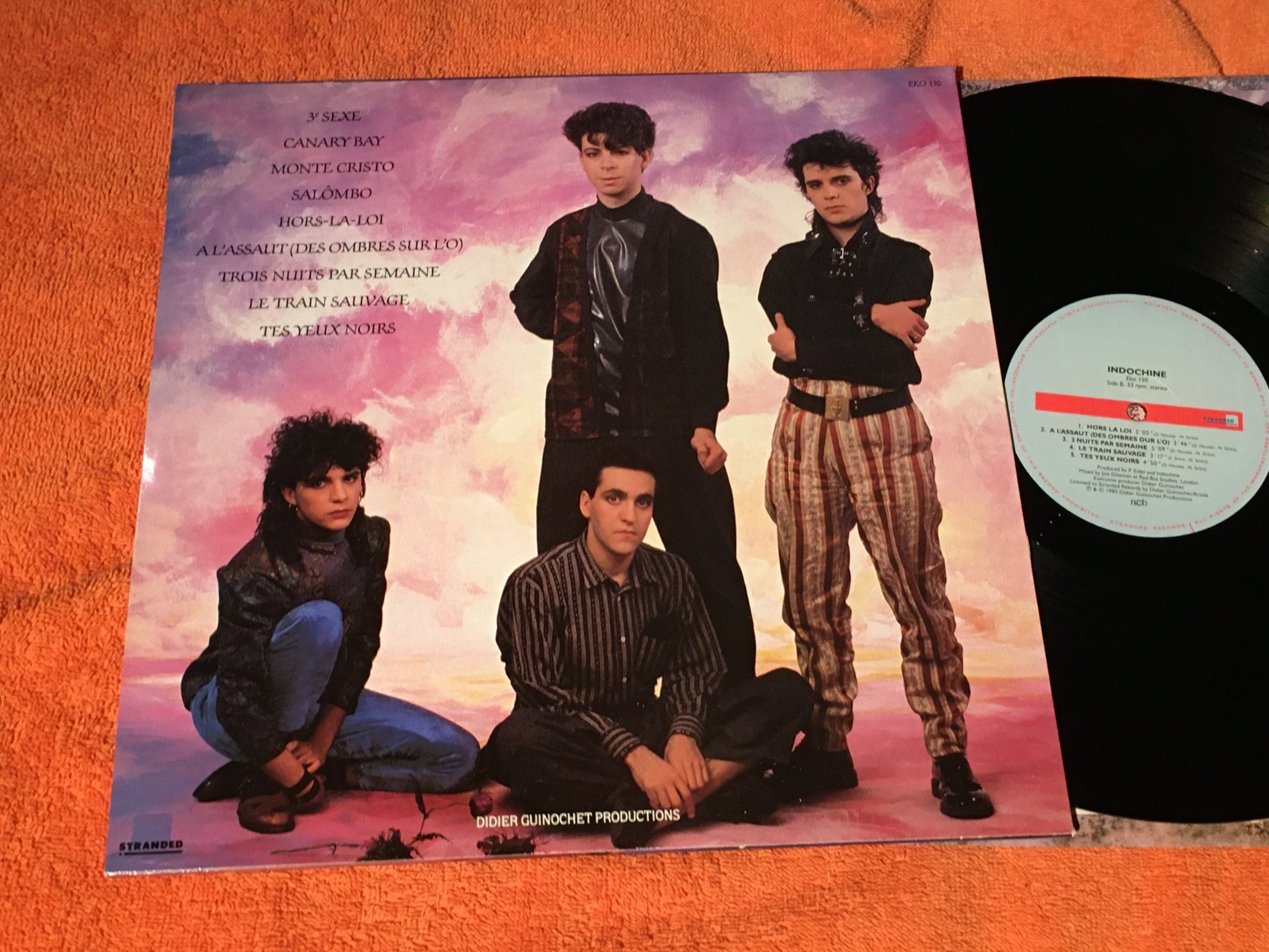 Omslagsbild för skivan INDOCHINE 3 LP -85 Swe STRANDED EKO 130