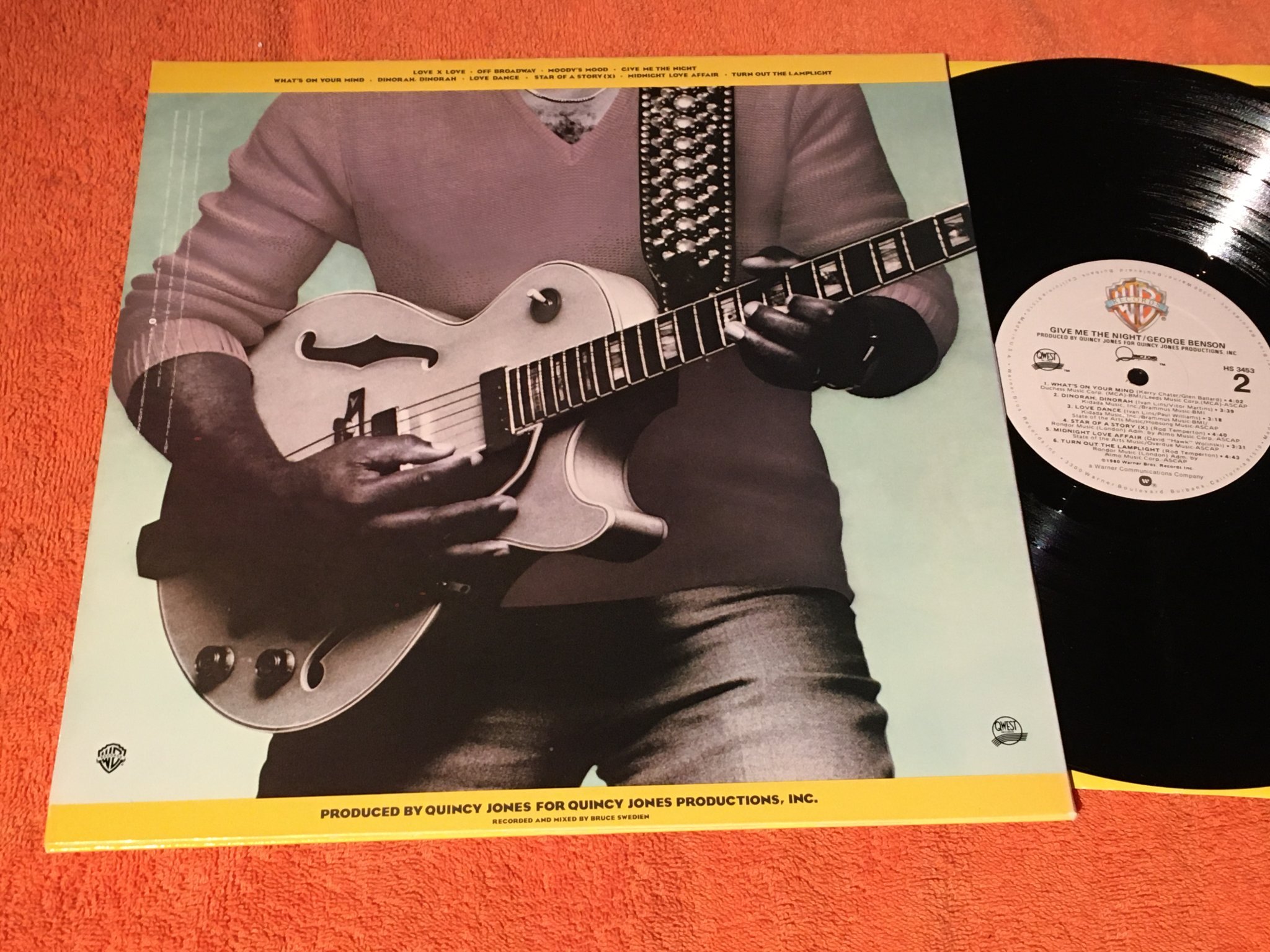 Omslagsbild för skivan GEORGE BENSON give me the night LP -80 WARNER BROS HS 3453
