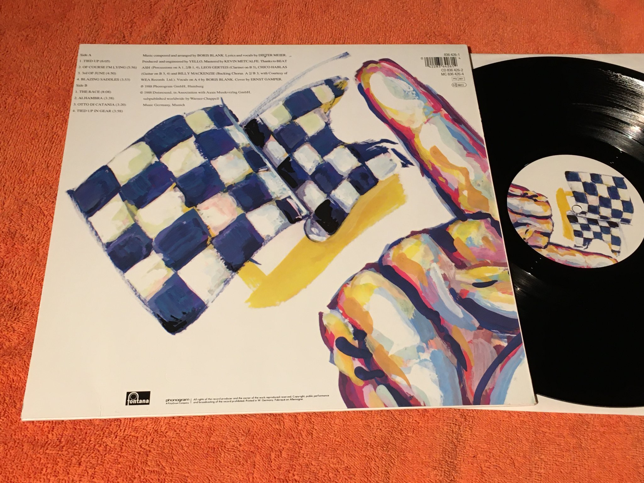 Omslagsbild för skivan YELLO flag LP -88 Ger FONTANA 836 426-1