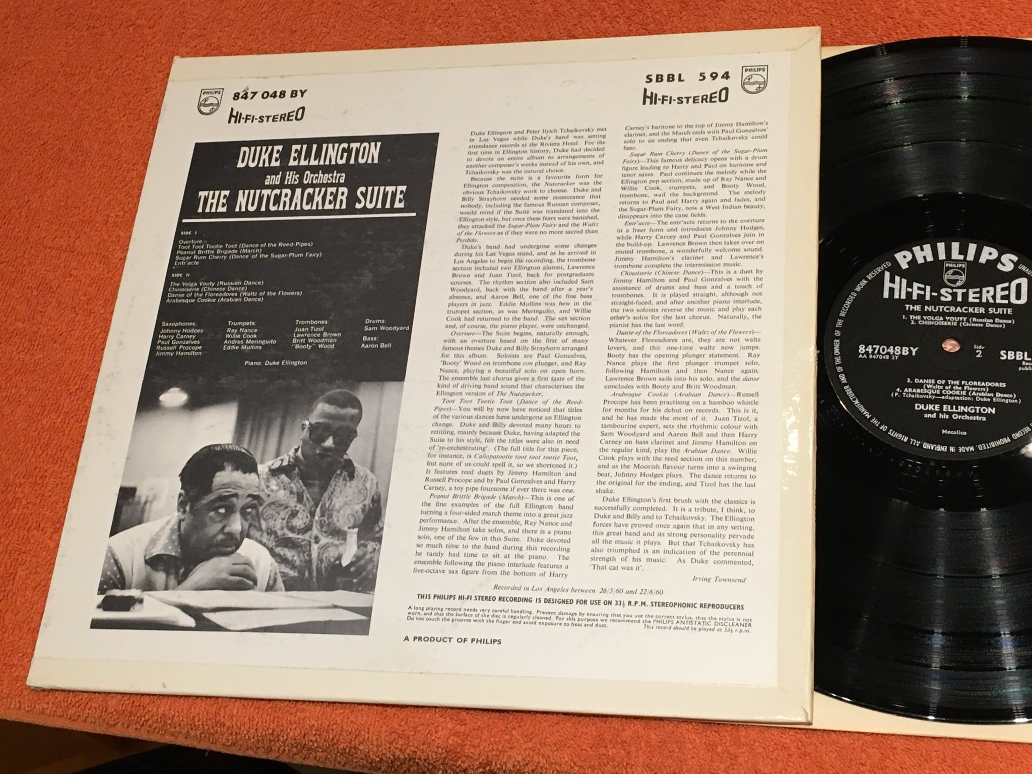 Omslagsbild för skivan DUKE ELLINGTON the nutcracker suite LP -60 UK PHILIPS HIFI STEREO SBBL 594