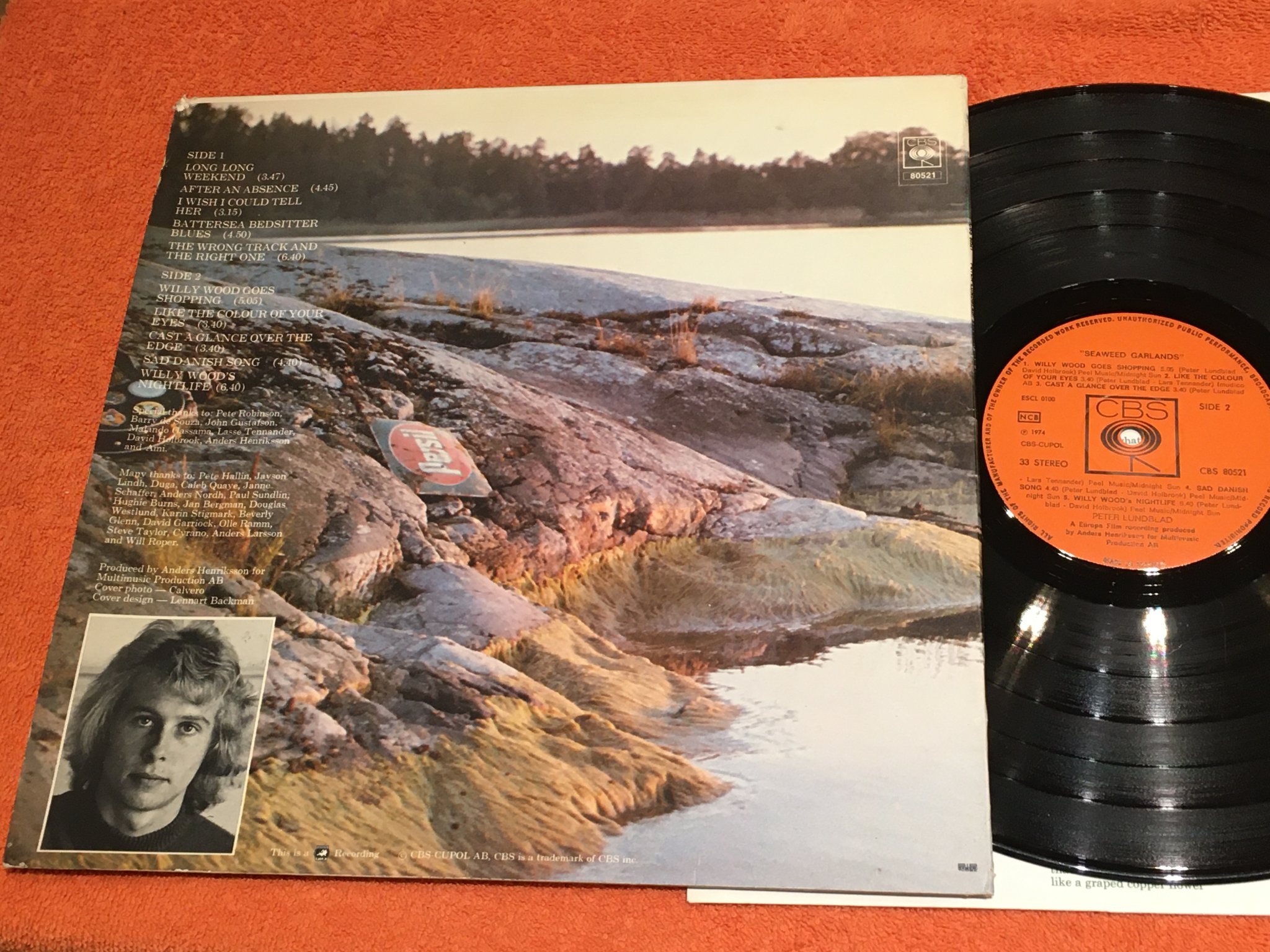 Omslagsbild för skivan PETER LUNDBLAD seaweed garlands LP 74 Swe CBS 80521