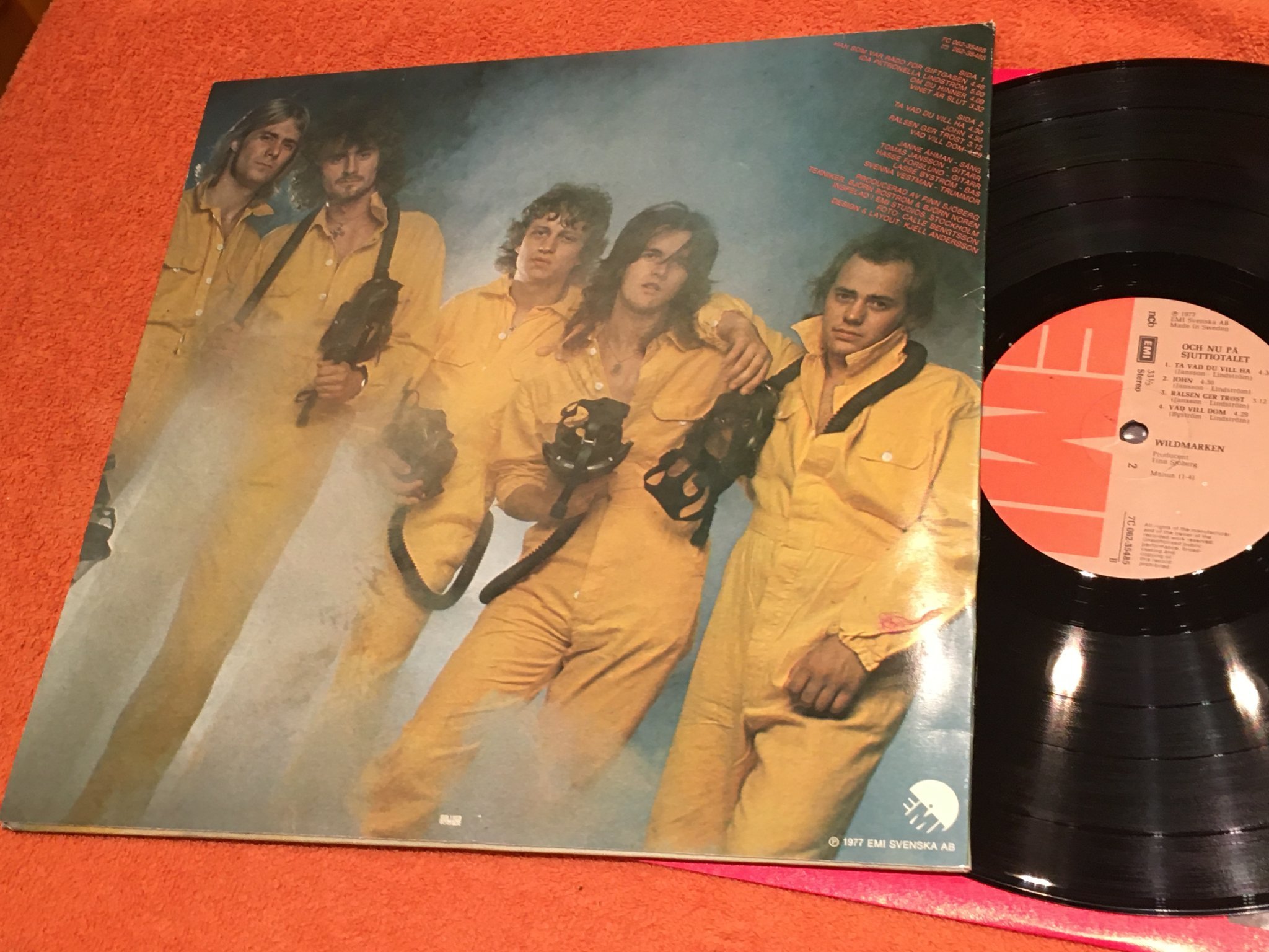 Omslagsbild för skivan WILDMARKEN och nu på sjuttiotalet LP -77 Swe EMI 7C 062-35485