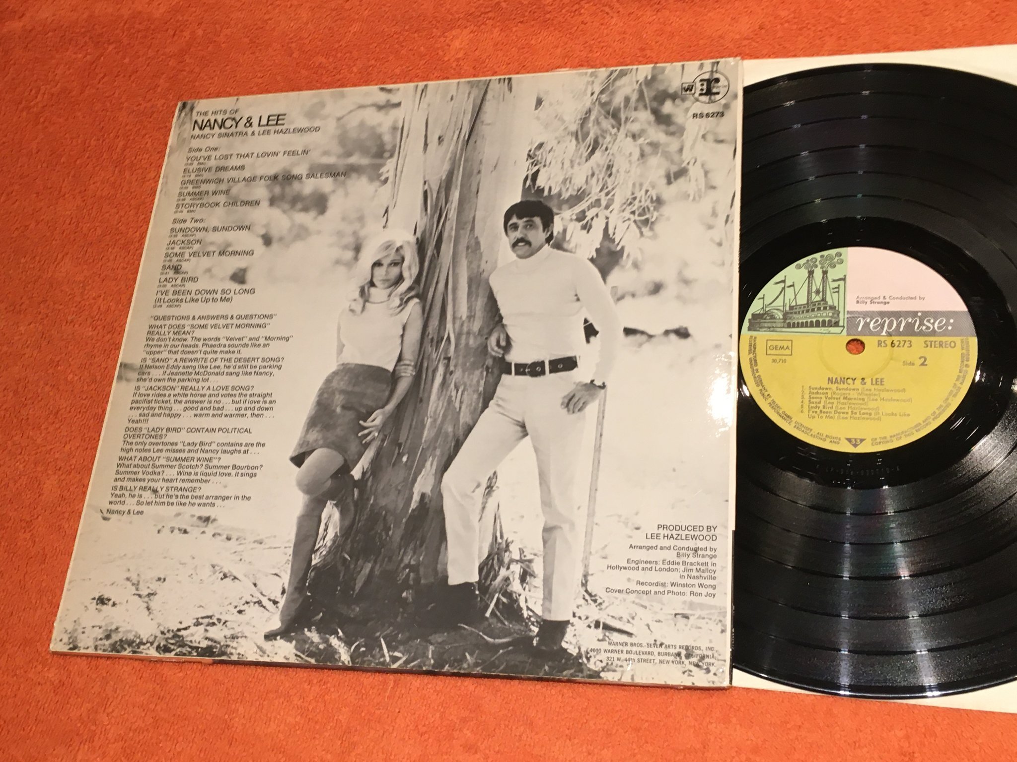 Omslagsbild för skivan NANCY & LEE s/t LP Ger REPRISE RS 6273