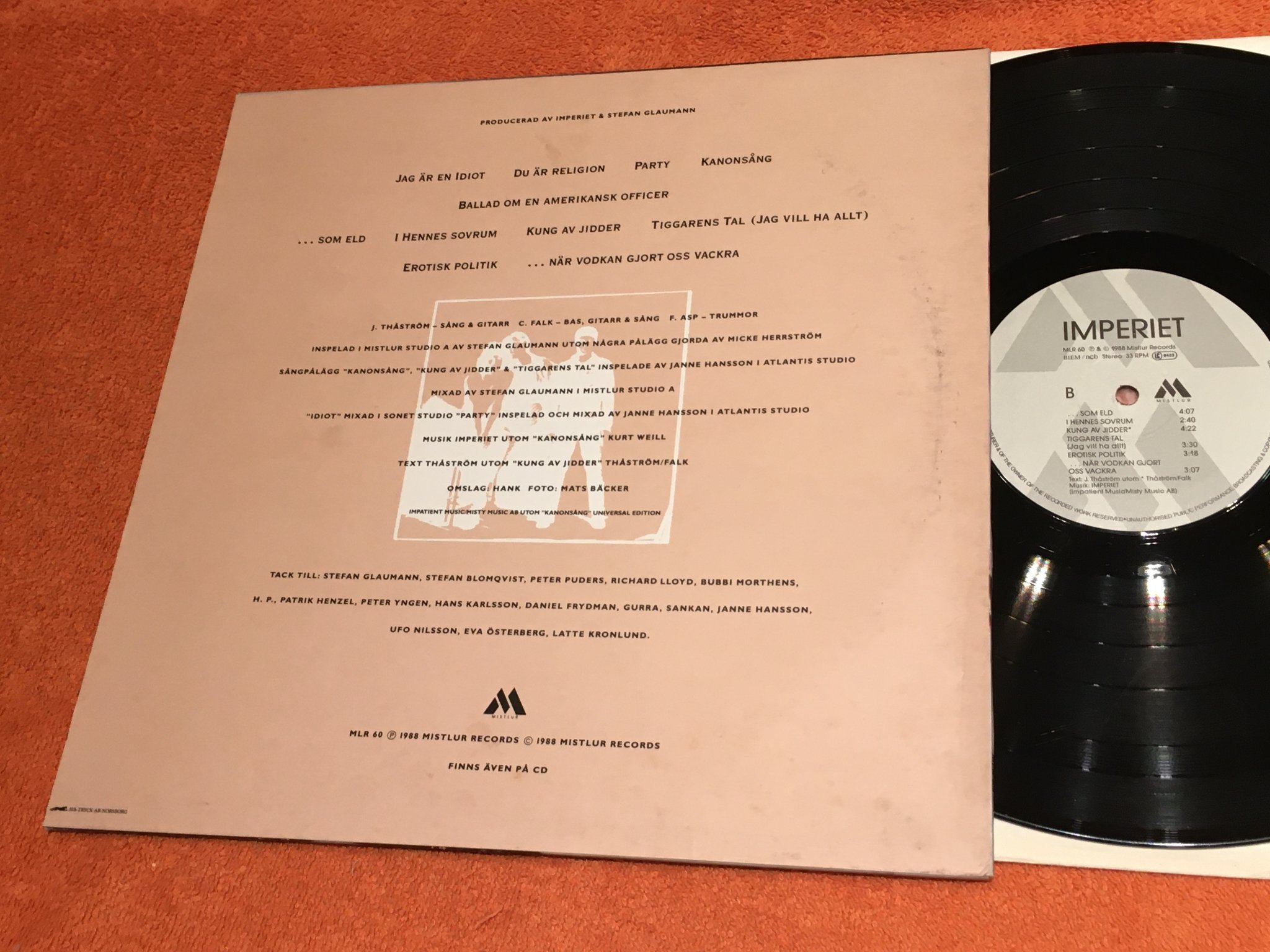 Omslagsbild för skivan 2 st IMPERIET album I BRA SKICK