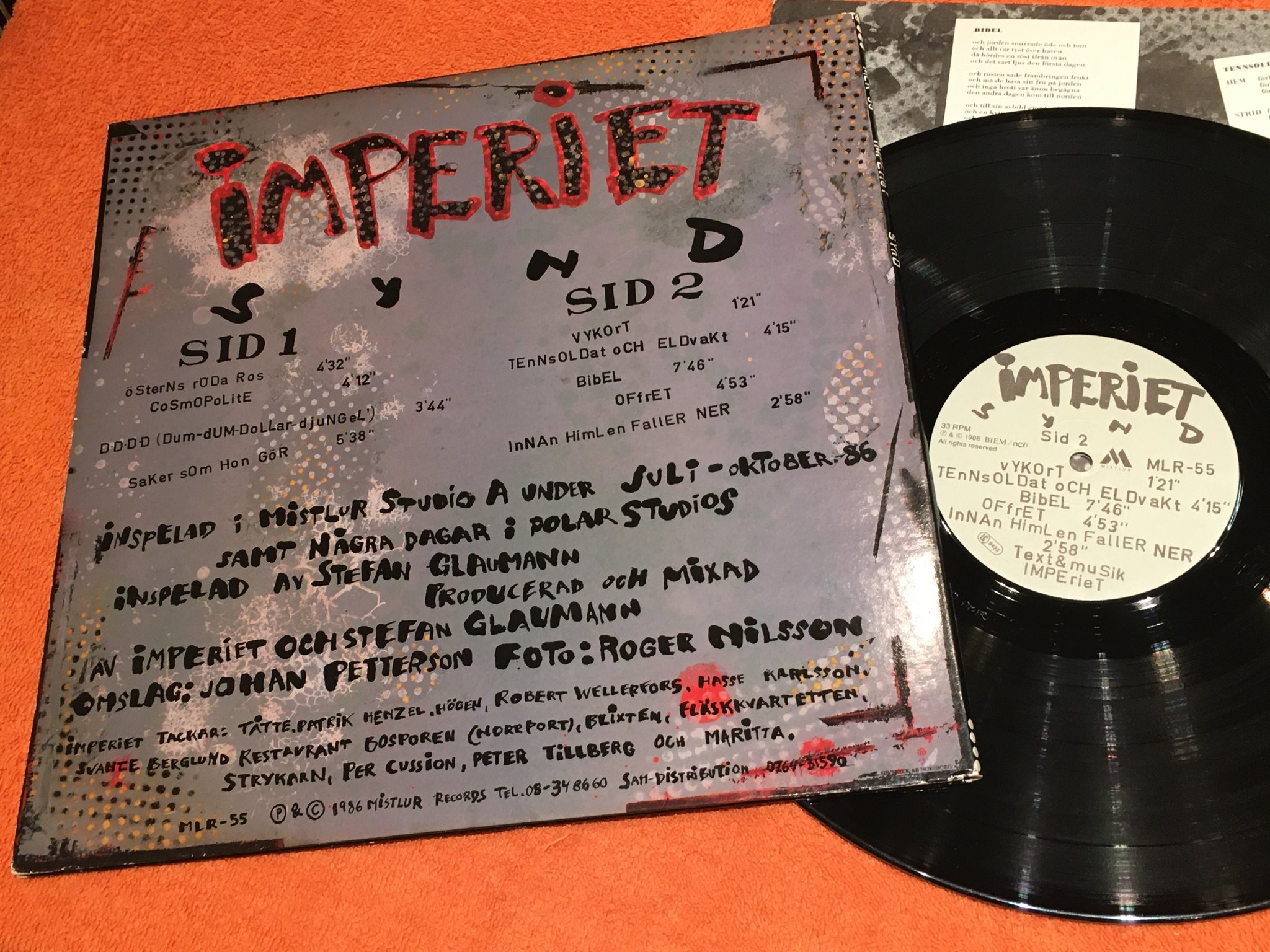 Omslagsbild för skivan 2 st IMPERIET album I BRA SKICK