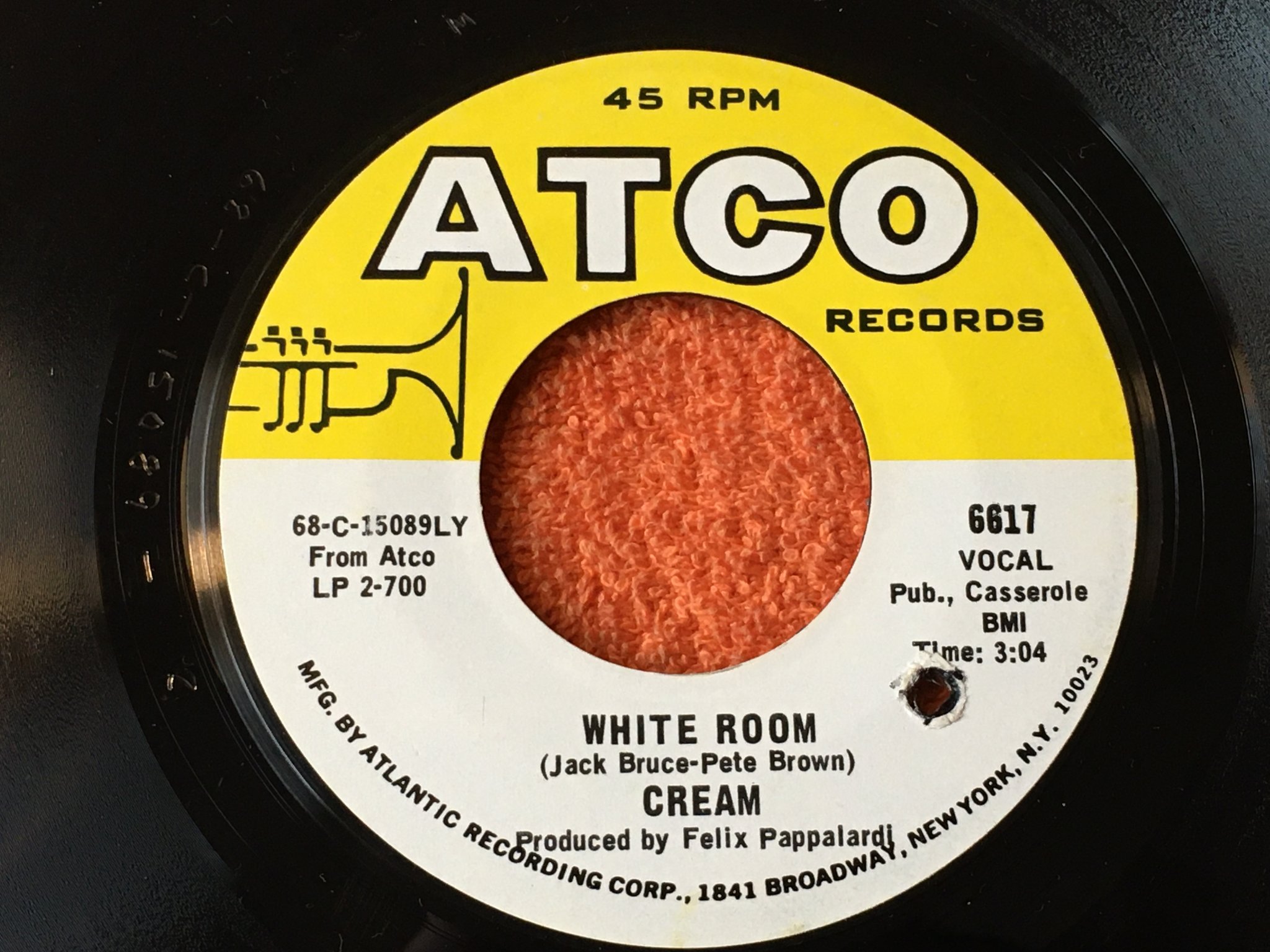 Omslagsbild för skivan CREAM those were the days 7"single -68 US ATCO 6617