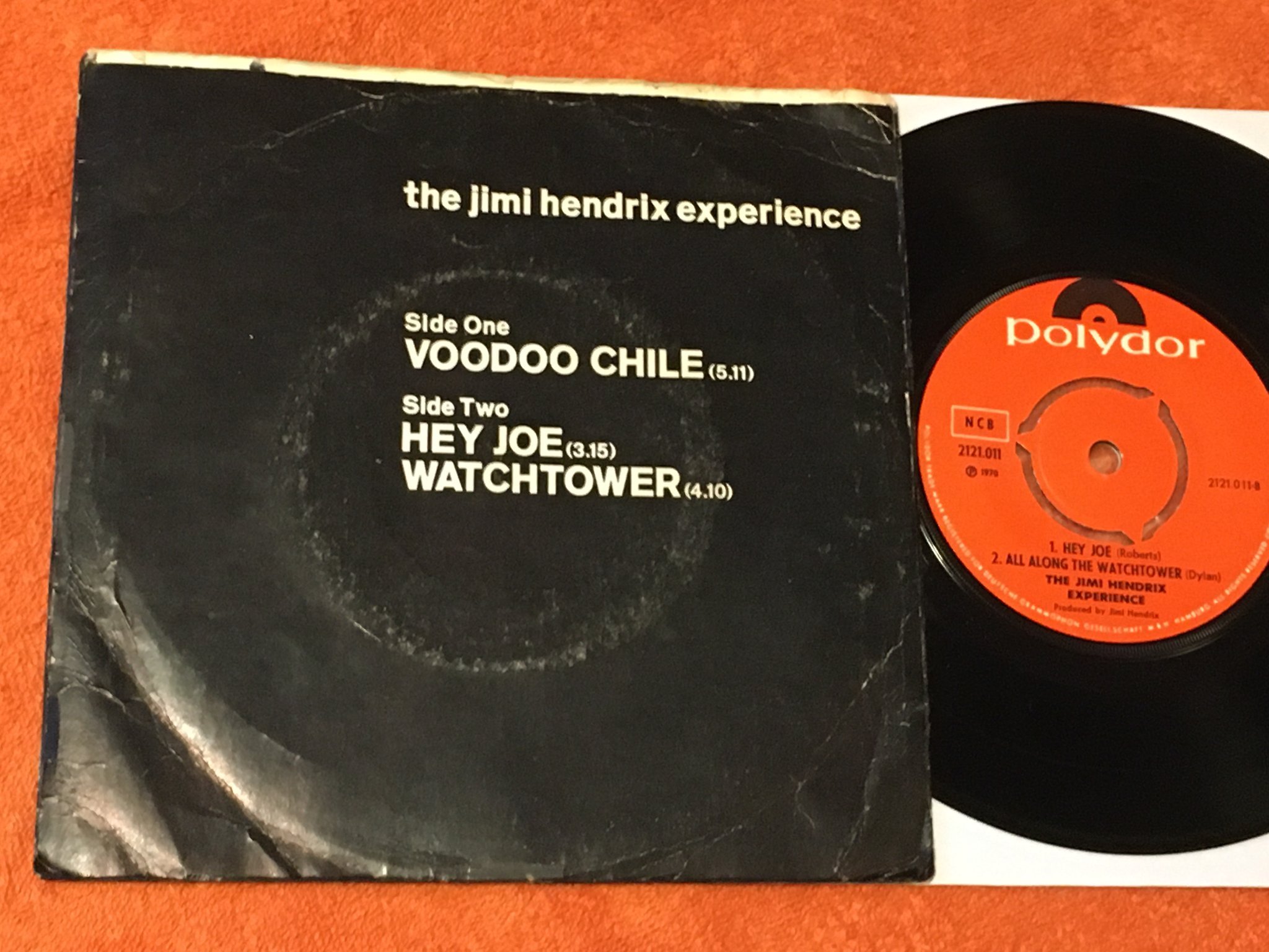 Omslagsbild för skivan The Jimi Hendrix Experience -  voodoo Chile 7"single -70 POLYDOR 2121011 pic