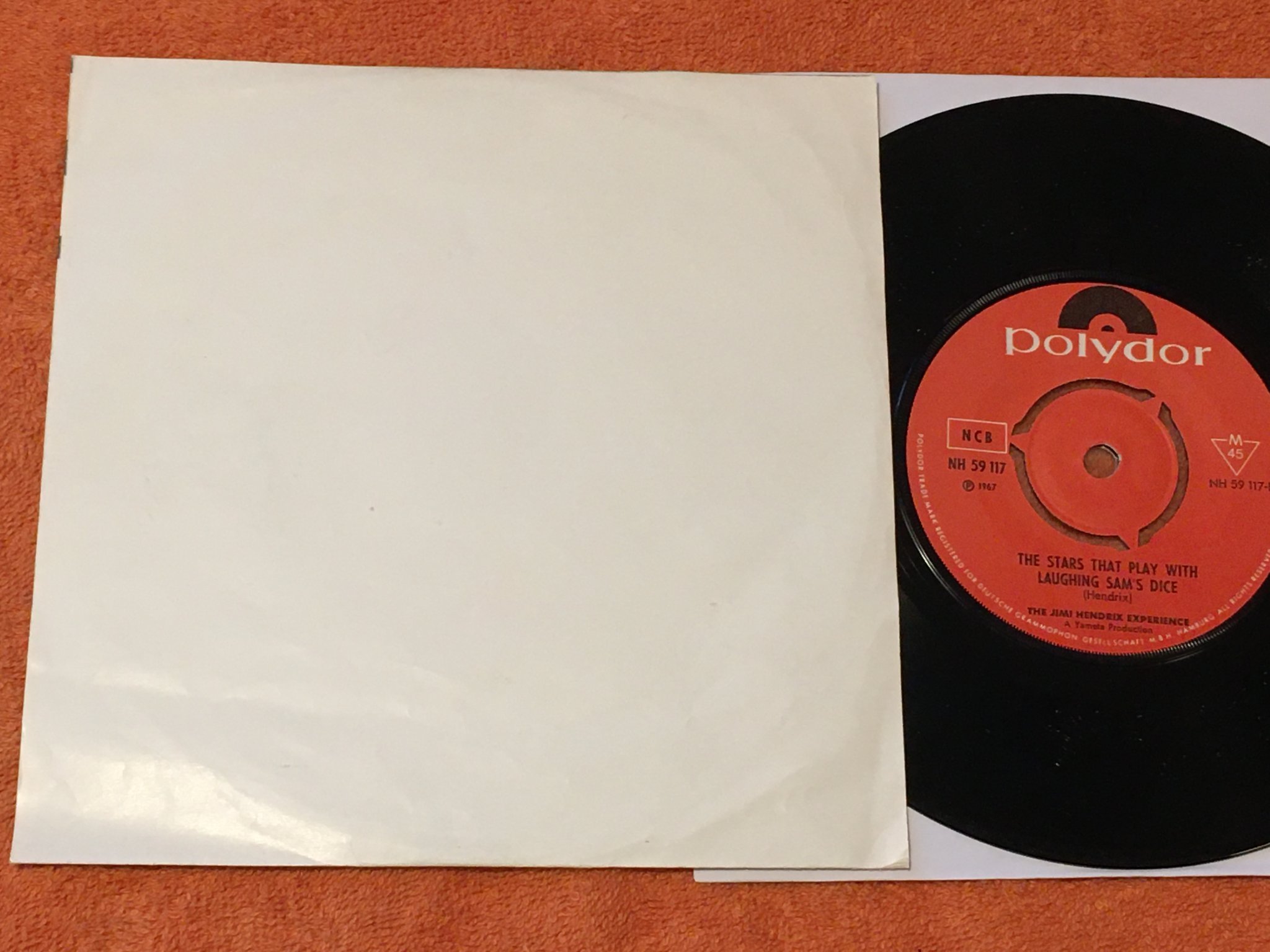 Omslagsbild för skivan The Jimi Hendrix Experience burning of the... 7"single -67 POLYDOR NH 59117