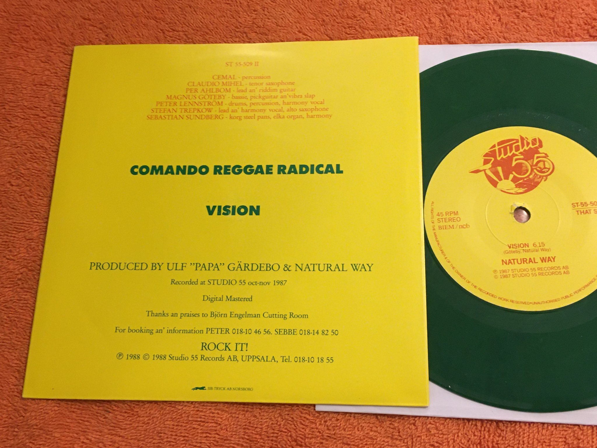 Omslagsbild för skivan NATURAL WAY commando reggae radical 7" -87 STUDIO 55 ST-55-509