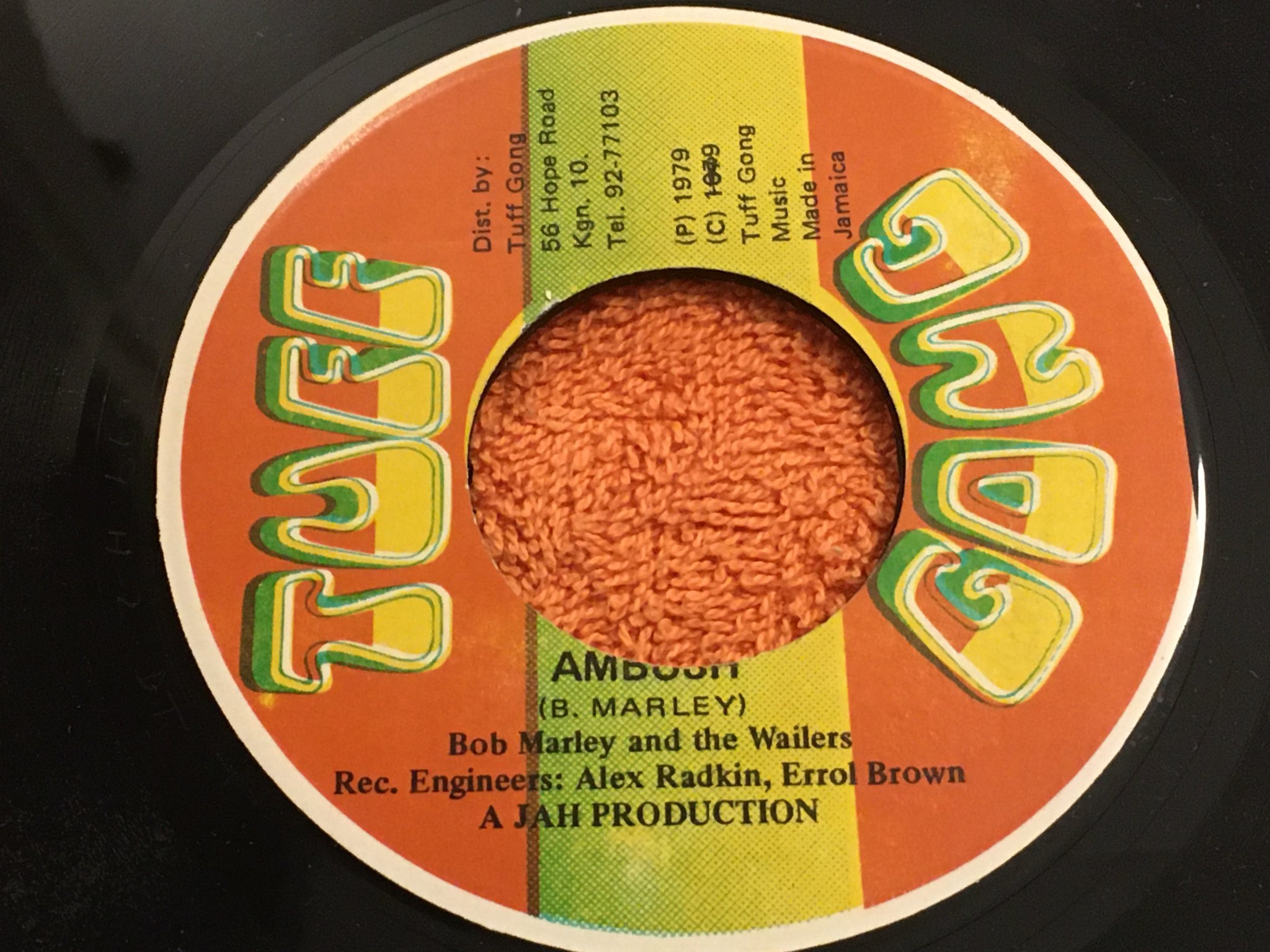 Omslagsbild för skivan BOB MARLEY & THE WAILERS ambush in dub 7" -79 Jamaica TUFF GONG