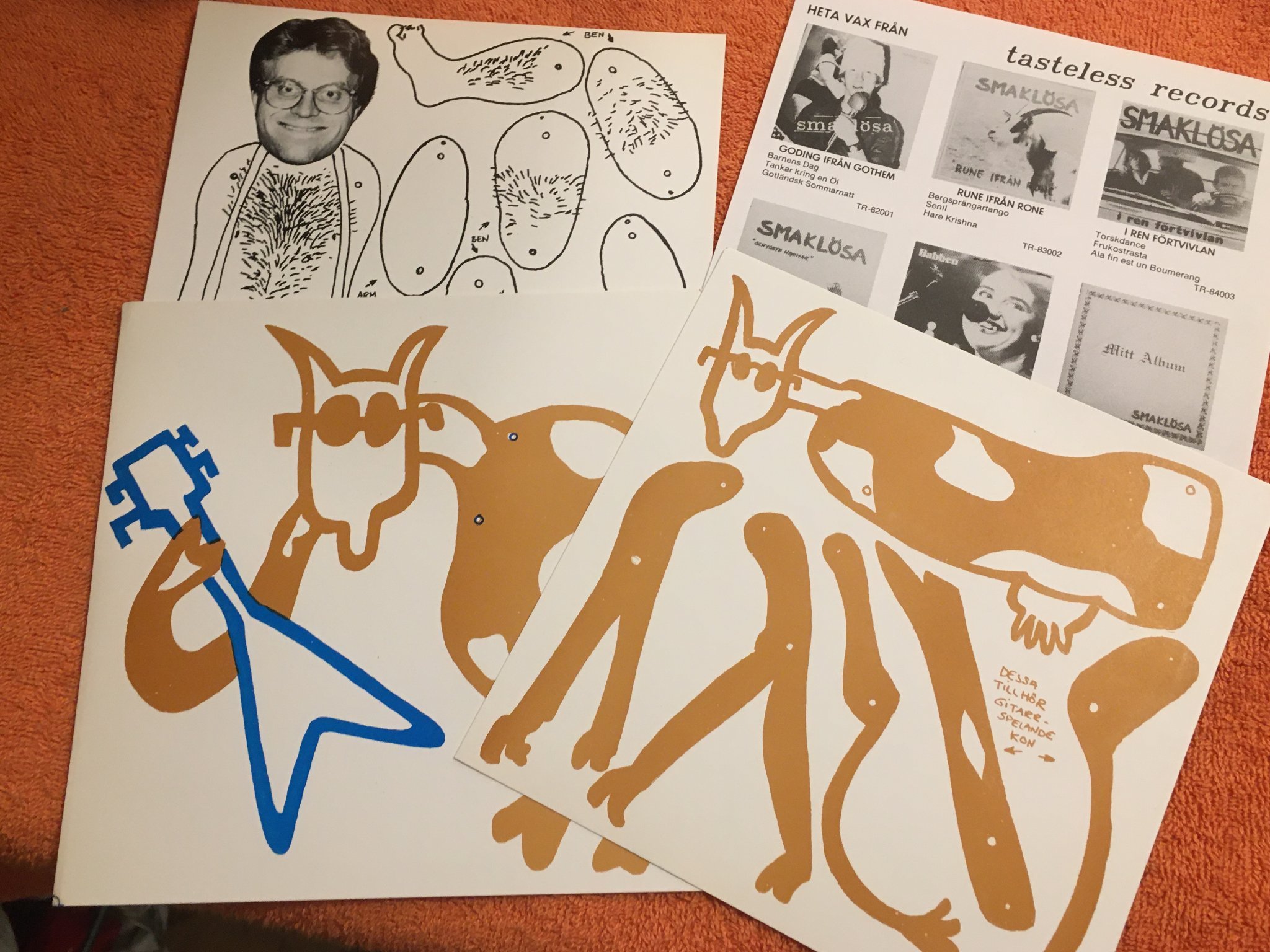 Omslagsbild för skivan SMAKLÖSA Jul Med Smaklösa 7" -88 Swe TASTELESS TR-88008 w/ all inserts