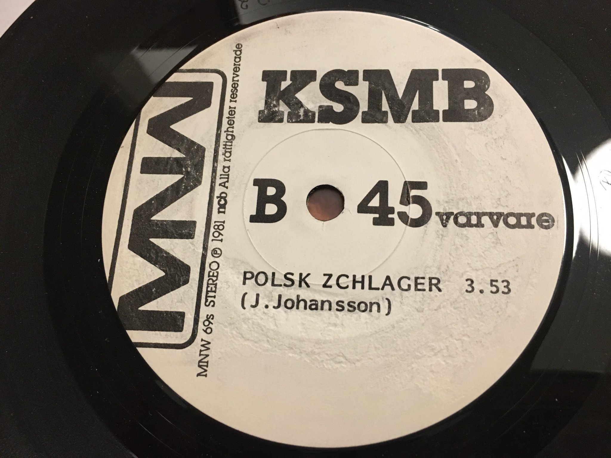 Omslagsbild för skivan KSMB rövarnas visa 7” -81 Swe MNW 69s