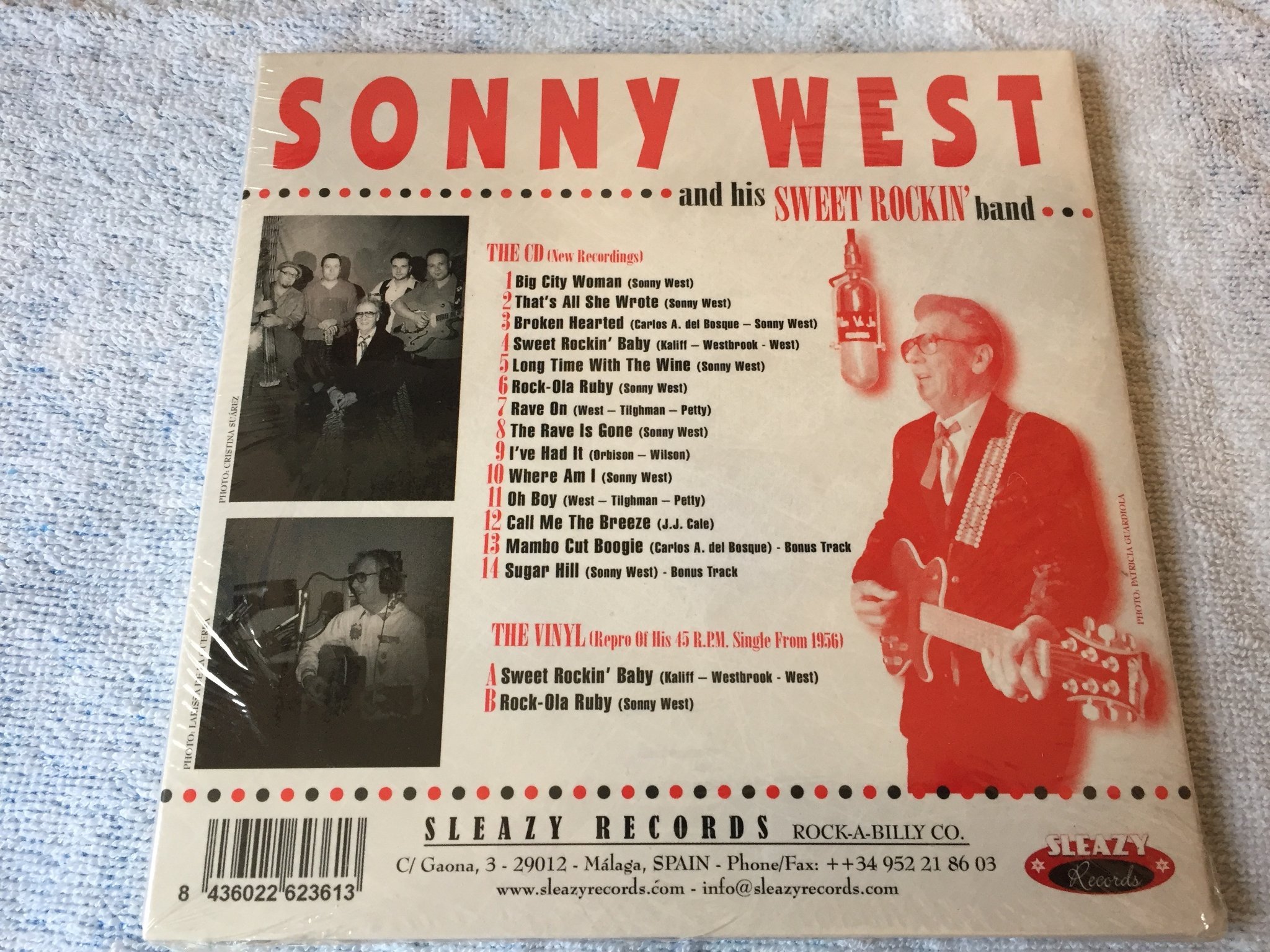 Omslagsbild för skivan Sonny West & His Sweet Rockin Band ?– Big City Woman 7" + CD SR19-SGCD oöppnad