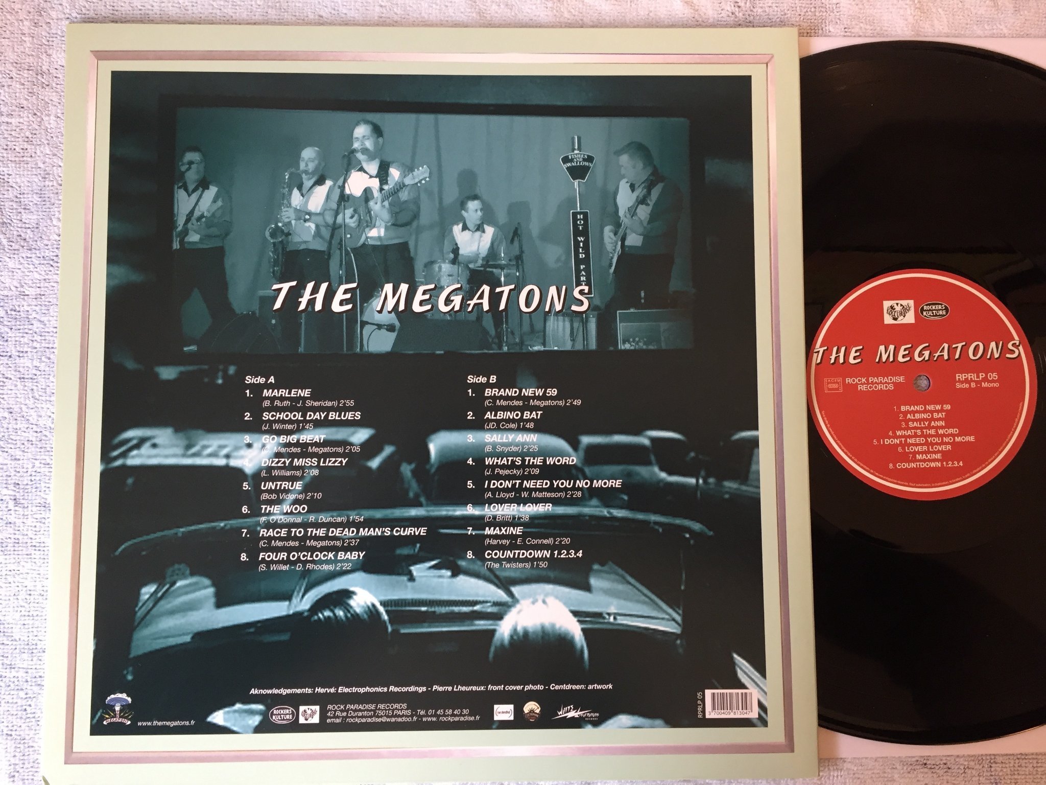 Omslagsbild för skivan THE MEGATONS s/t LP ROCK PARADISE  RRRLP 005
