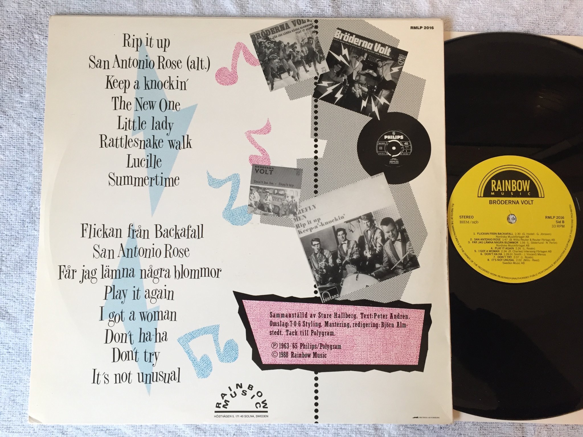 Omslagsbild för skivan BRÖDERNA VOLT LP RAINBOW MUSIC RMLP 2016