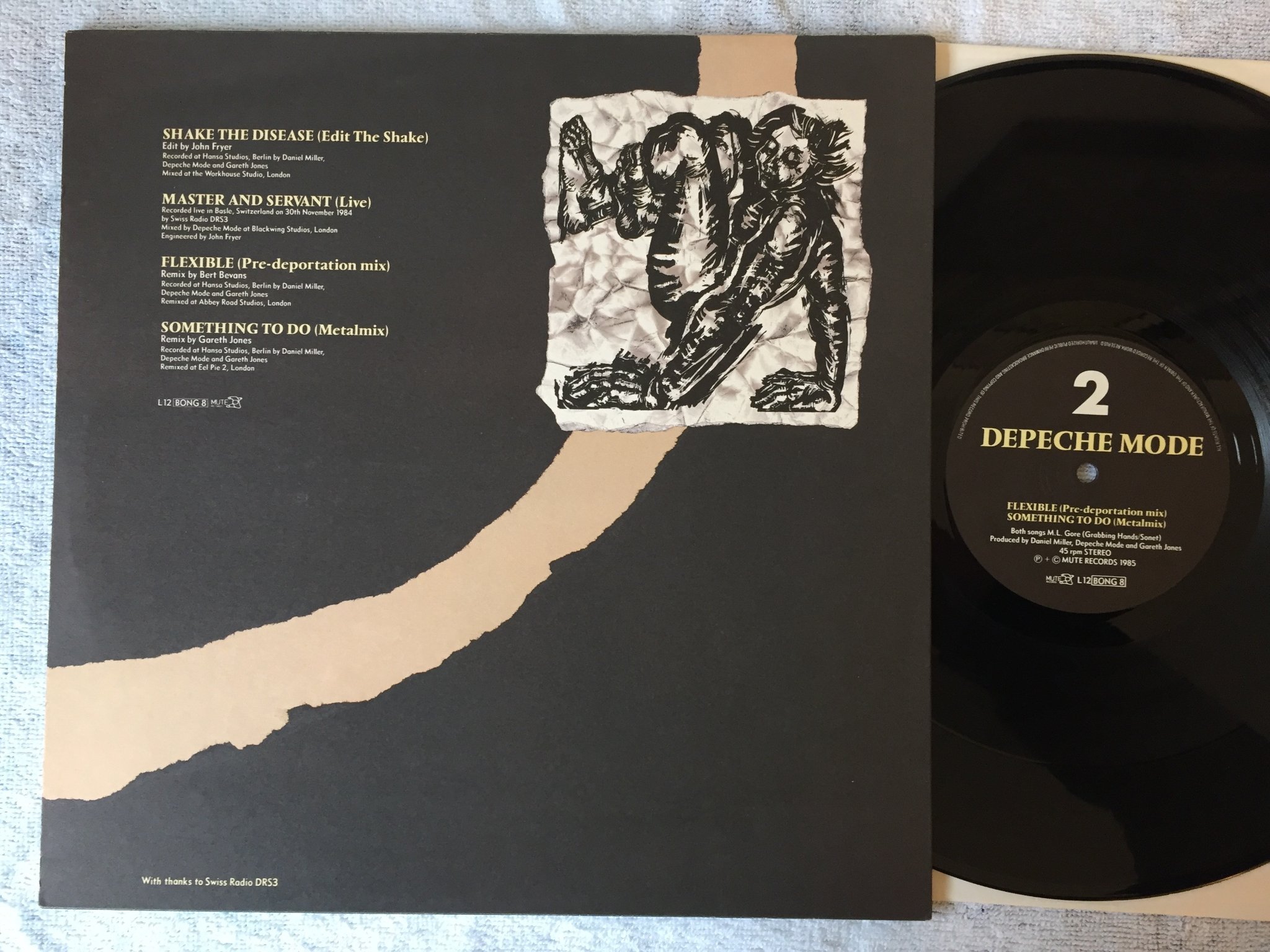 Omslagsbild för skivan DEPECHE MODE  shake the disease 12"SINGLE 1985 MUTE  L12 BONG 8