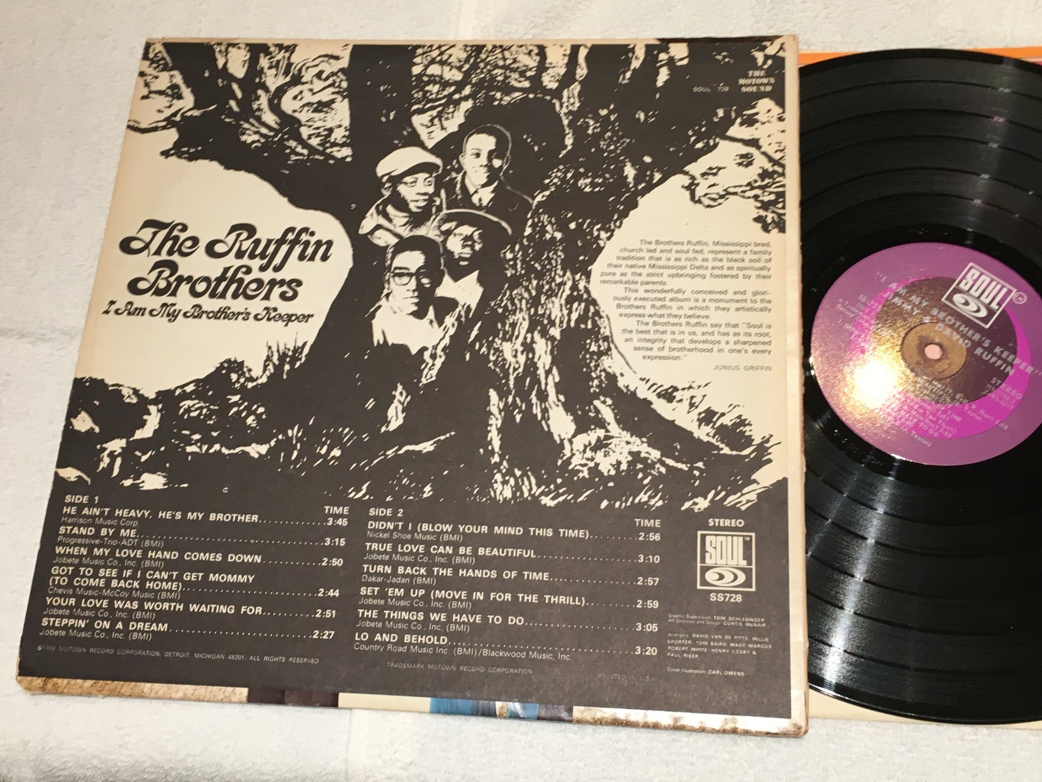 Omslagsbild för skivan THE RUFFIN BROTHERS I Am My Brother's Keeper LP -70 US soul ss-728