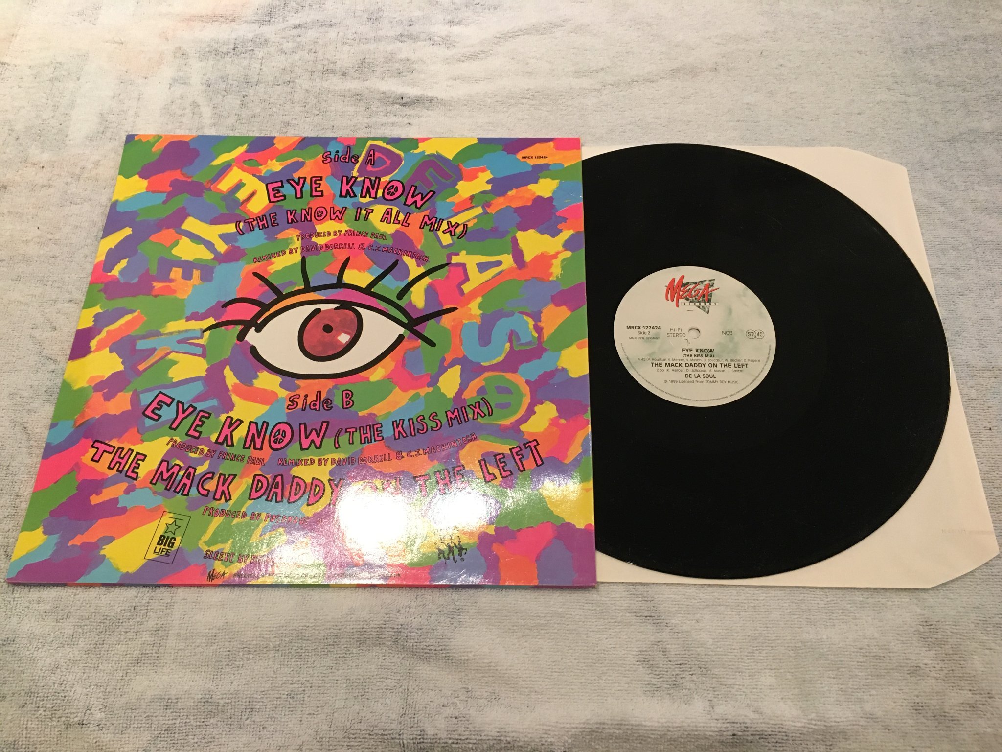 Omslagsbild för skivan DE LA SOUL eye know 12”single MEGA MRCX 122424