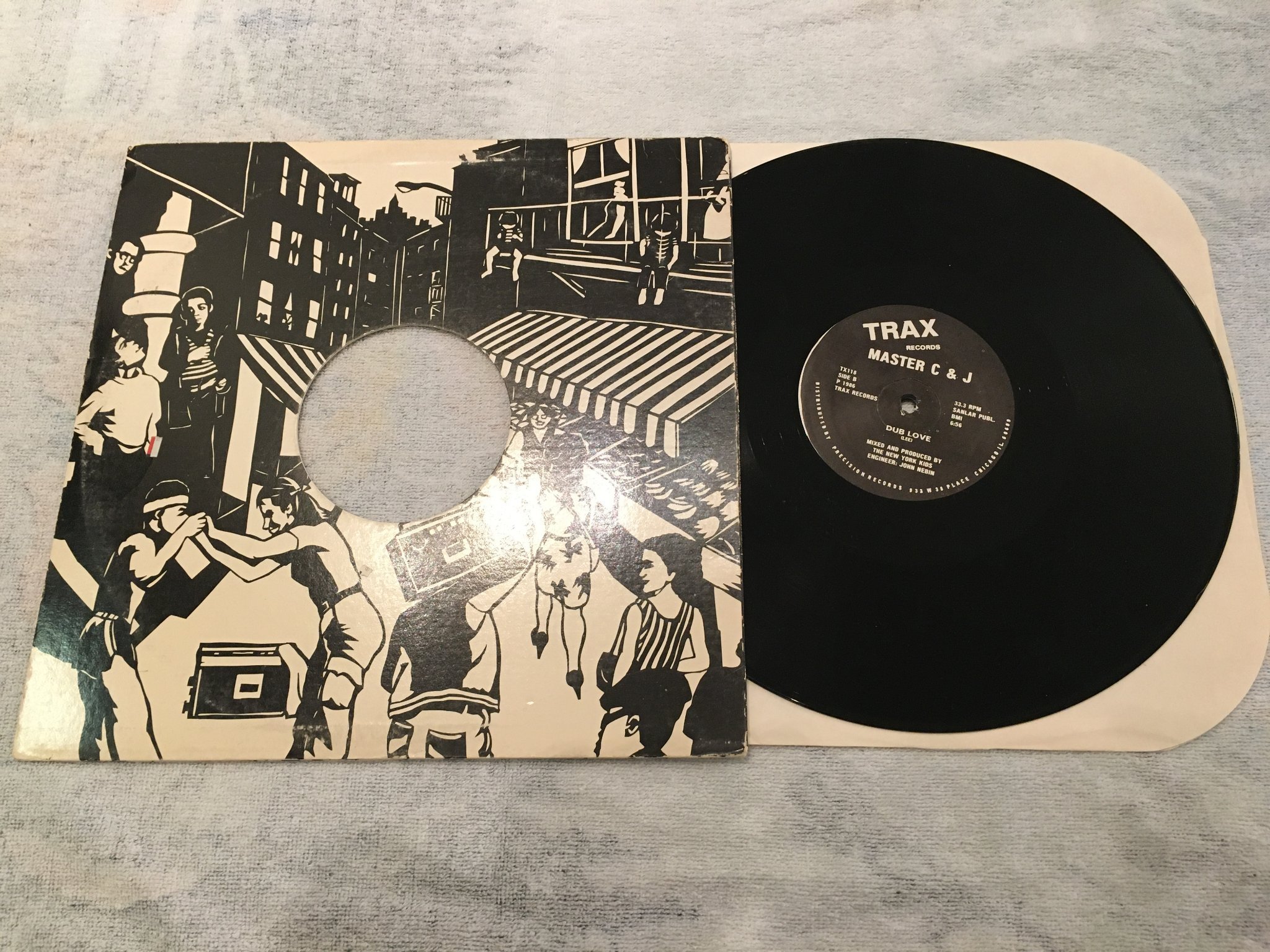 Omslagsbild för skivan MASTER C & J when you hold me 12”single -86 TRAX TX118