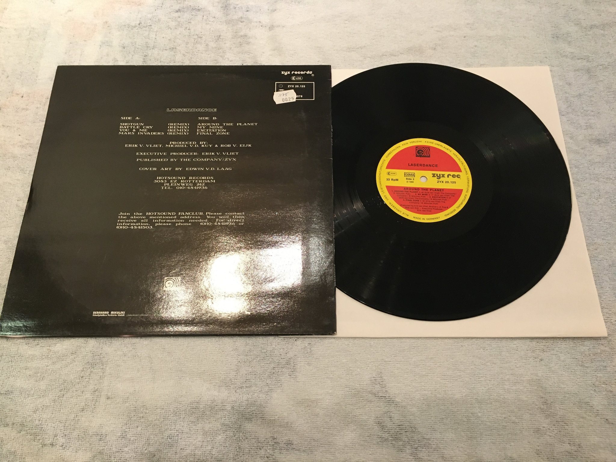 Omslagsbild för skivan LASER DANCE around the planet LP -88 Ger ZYX 20125