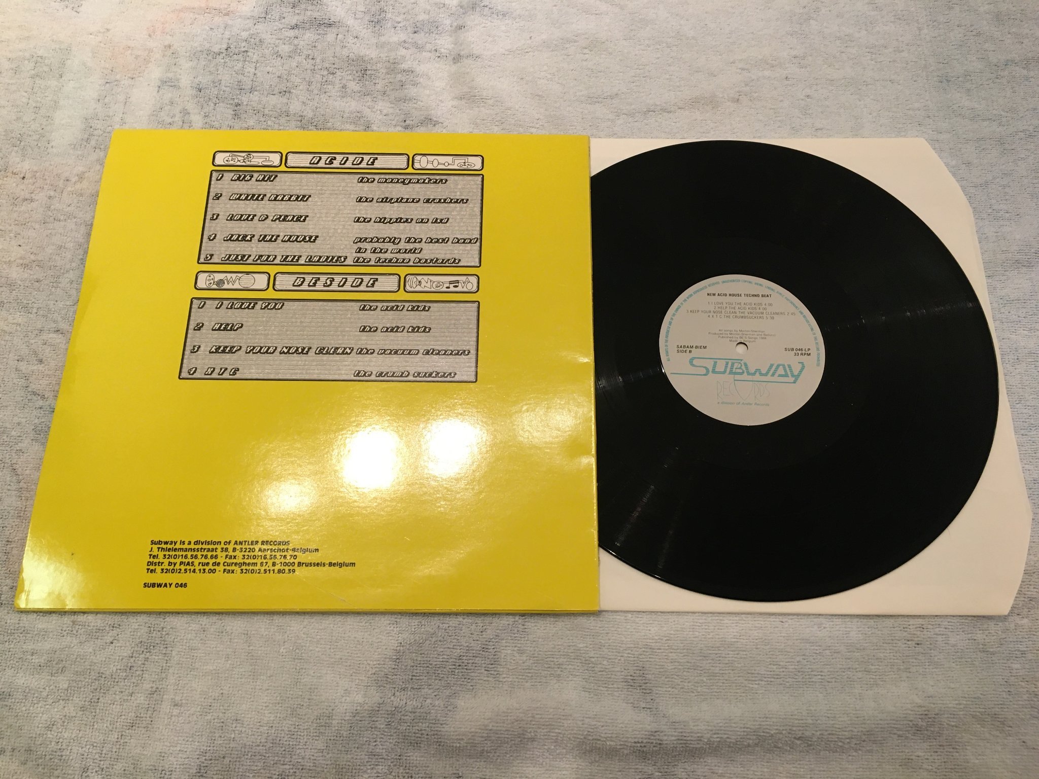 Omslagsbild för skivan V/A new acid house techno beat compilation 2xLP -88 SUBWAY 046