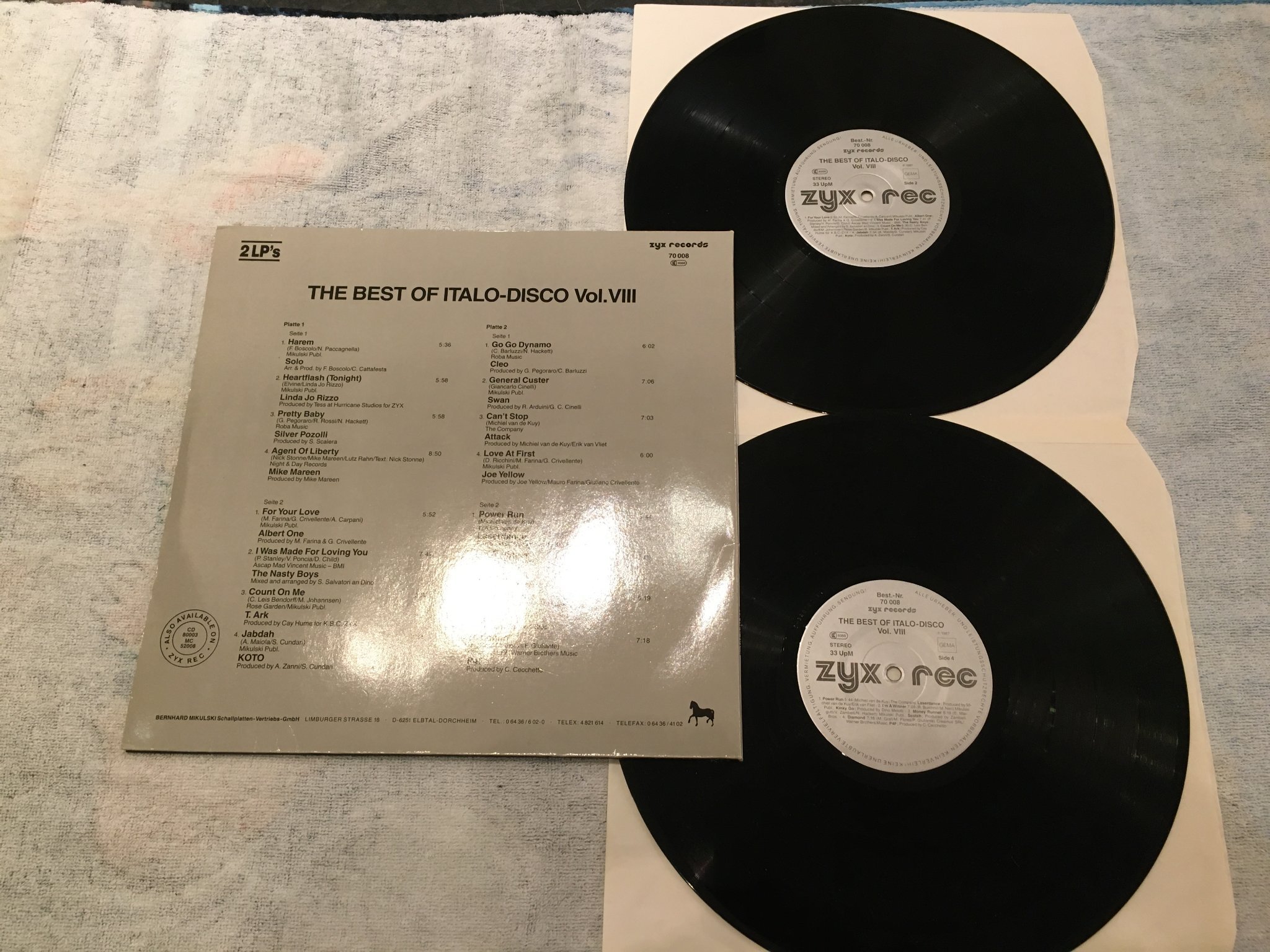 Omslagsbild för skivan V/A the best of italo disco vol 8 2xLP -87 Ger ZYX 70 008
